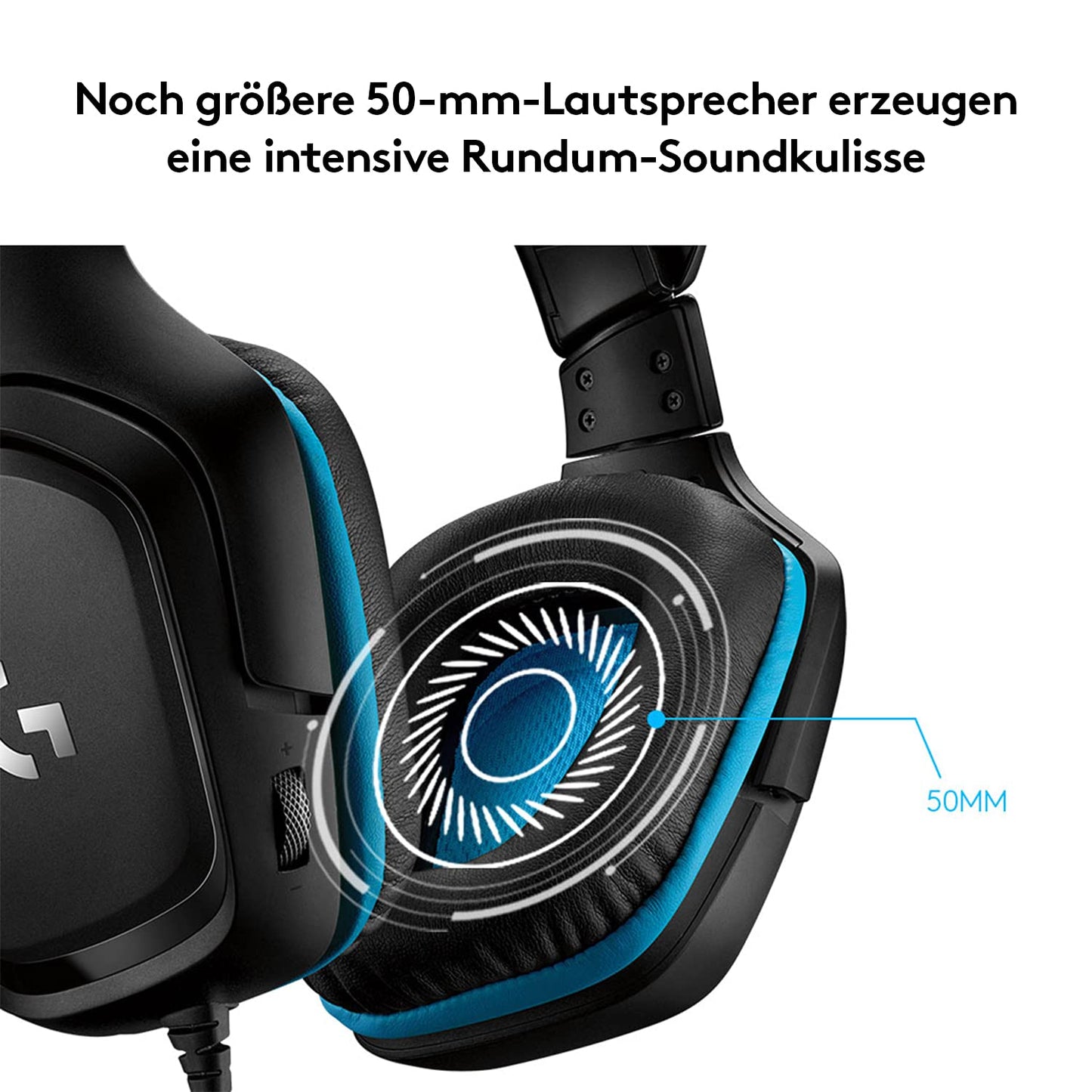 Logitech G432 Wired Gaming Headset, 7.1 Surround Sound, DTS Headphone:X 2.0, Boom Microphone with Flip Mute, Leatherette Ear Pads, PC/Mac/Xbox One/PS4/Nintendo Switch - Black - 981-000770