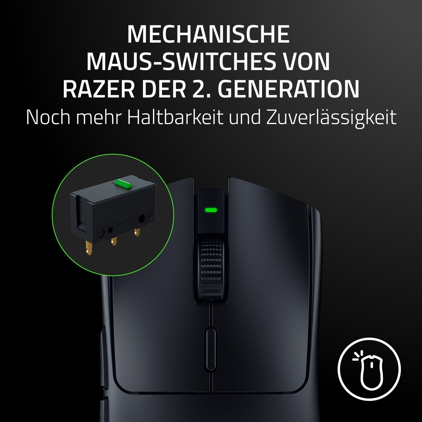 Razer Viper V3 HyperSpeed - wireless esports gaming mouse - Focus Pro 30K DPI sensor - up to 280 hours battery, mechanical mouse switches 2nd generation - wireless sampling rate 4000Hz - PC/Mac | Black - RZ01-04910100-R3M1