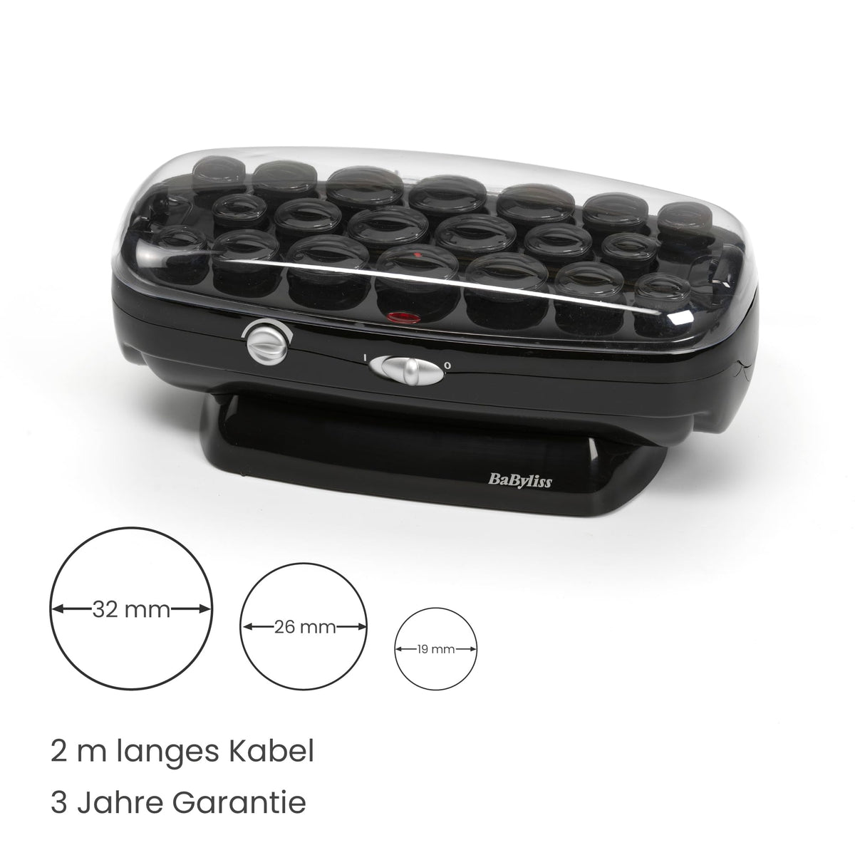 BaByliss Thermo Ceramic Rollers heated curlers with ceramic coating and ion technology for silky long-lasting curls RS035E