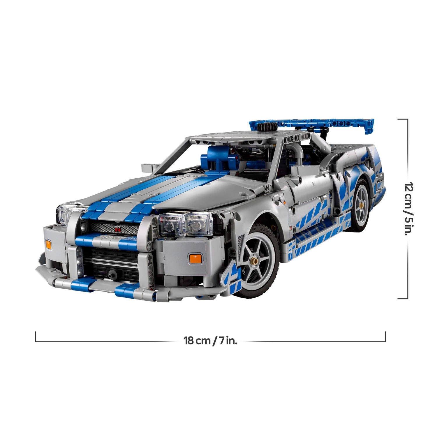 LEGO Technic 2 Fast 2 Furious Nissan Skyline GT-R (R34) speedster - car model for adults - with drift function, steering, suspension and 6-cylinder engine - collector's gift for fans - 42210