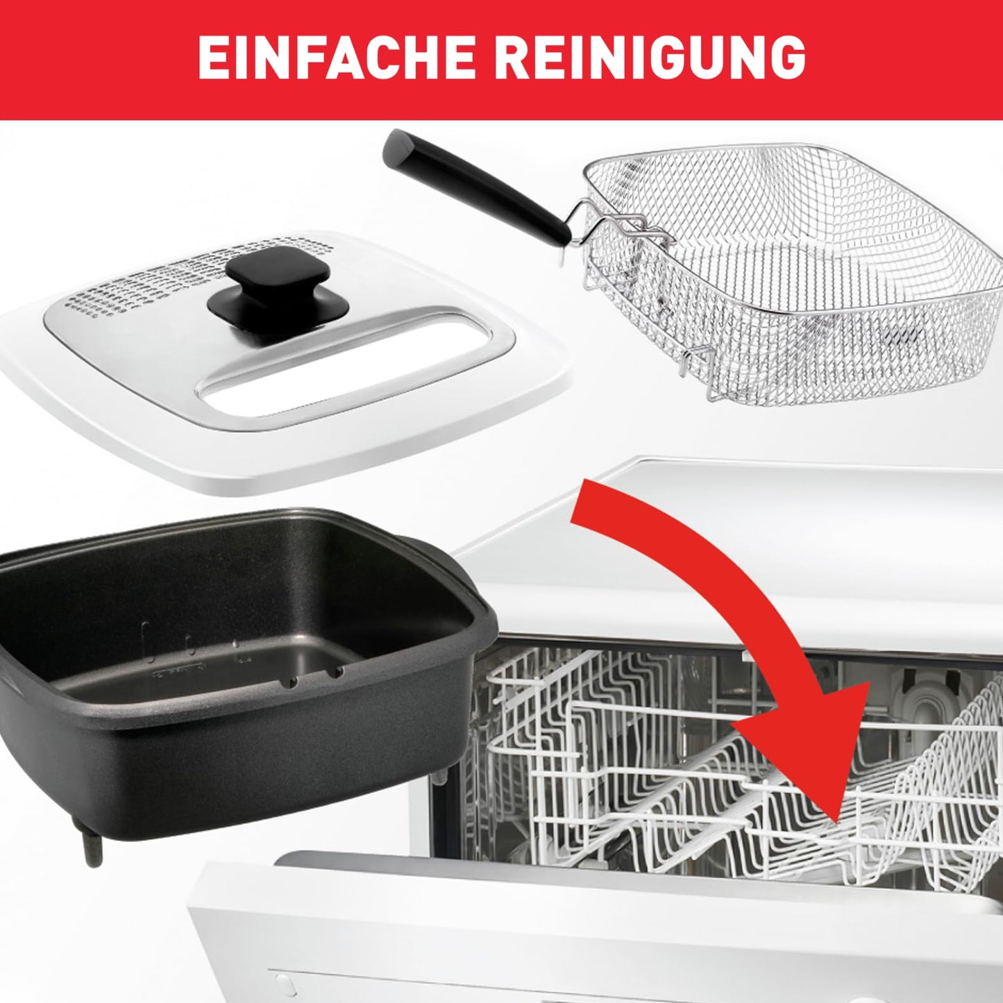 Tefal multi-function deep fryer Versalio Deluxe 9-in-1, capacity 1.3 kg, including spatula, frying, deep-frying, simmering, adjustable temperature, timer, white, FR4950