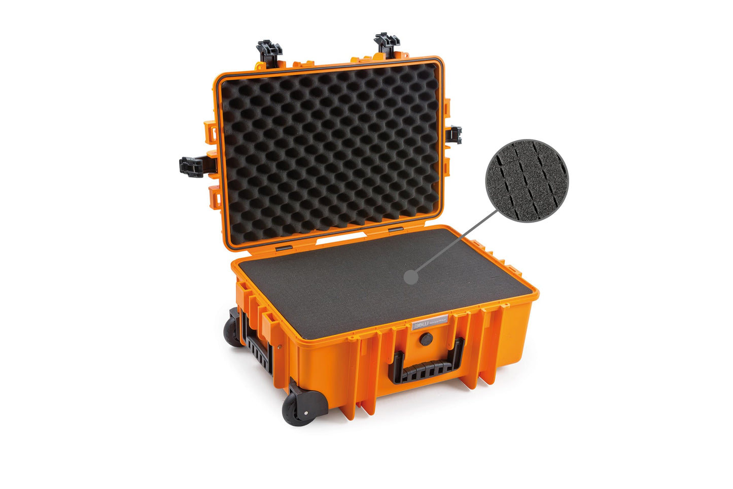 B&W International Multi-Purpose Case Outdoor 6700 (PP.428) Orange - with cube foam - waterproof (IP67), dustproof, impact-resistant, extremely robust - 6700/O/SI