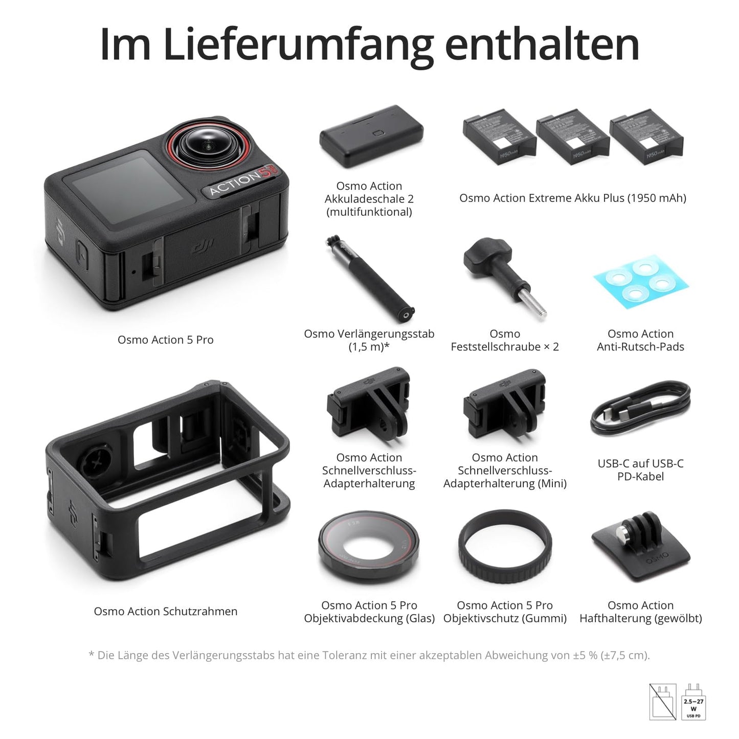 DJI Osmo Action 5 Pro Adventure Combo, Action Cam 4K with 1/1.3" sensor, 12 hours extended battery life with 3 batteries, stabilization, two OLED touchscreens, underwater camera for sports, vlog - 6941565981059
