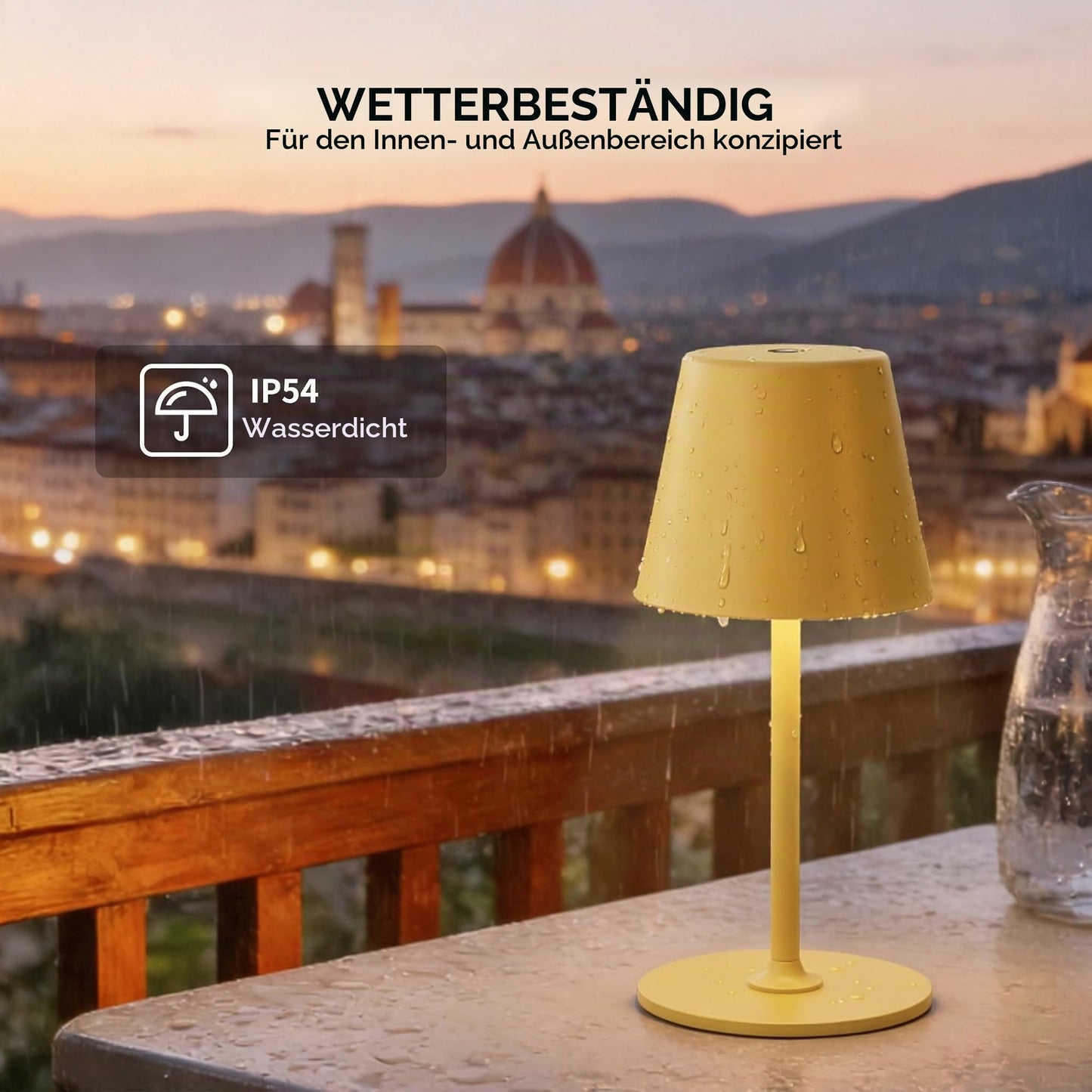 UPXNBOR LED table lamp wireless set of 2, metal table lamp outdoor and indoor - UP-WSA