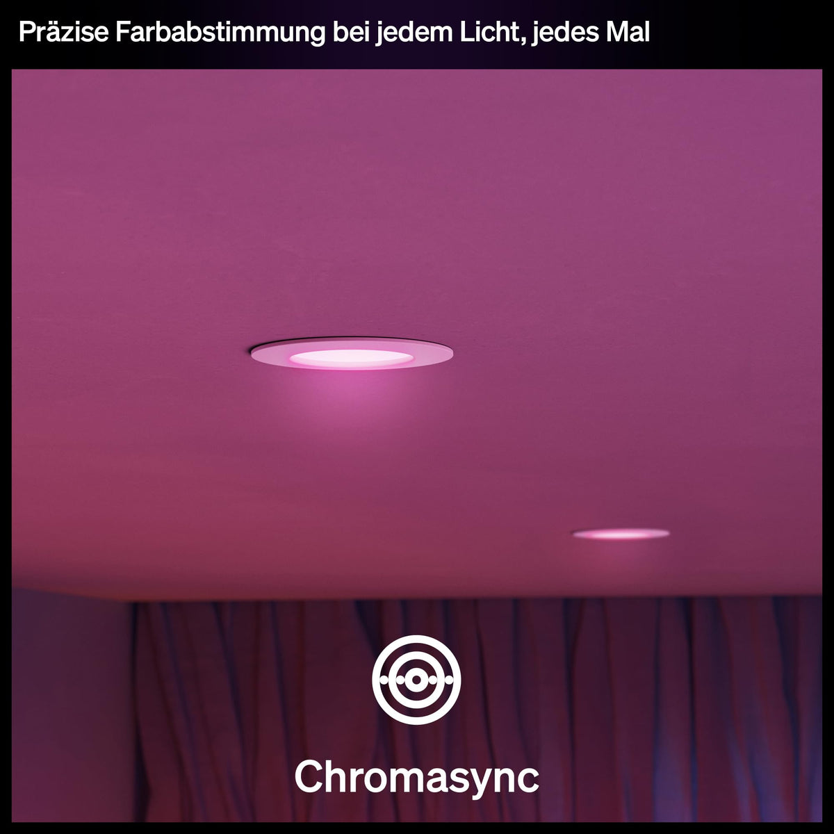 Philips Hue Slim Downlight, spot încastrat cu LED, 1.000 lm, 90 mm, design subțire, lumină de zi cu spectru complet 1.000–20.000 K, dimabil continuu, culoare precisă, iluminat inteligent, alb, pachet de 3. - 929004291002