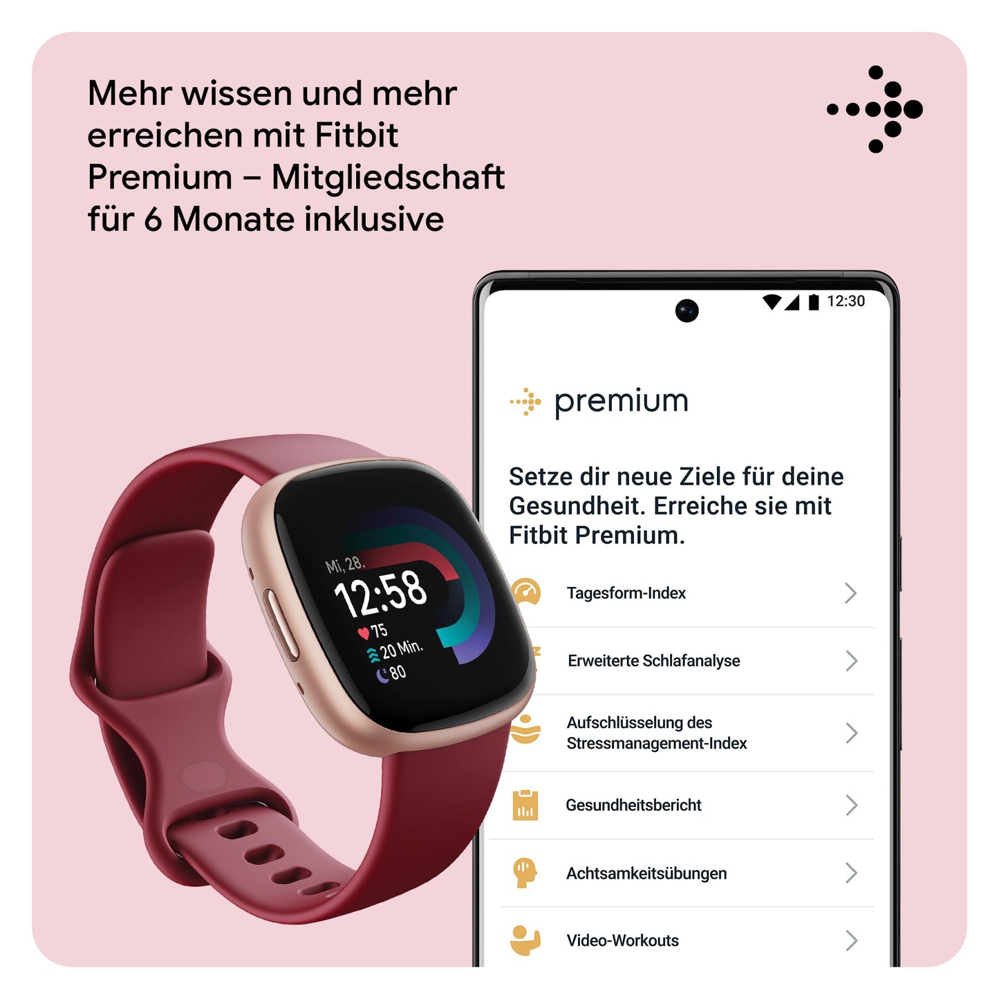 Google Fitbit Versa 4 Beet Juice
