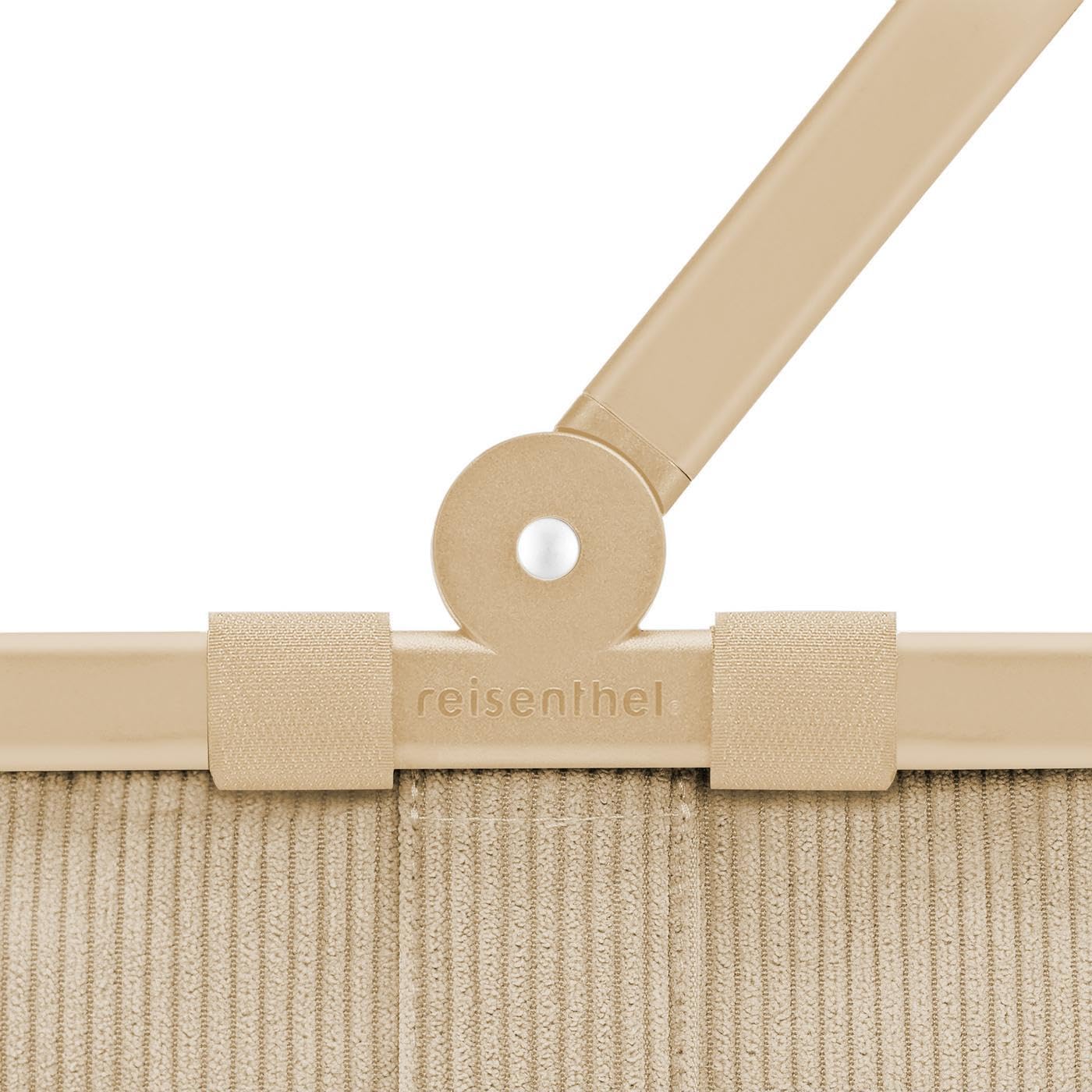 Reisenthel carrybag XS frame cord sand – Stable shopping basket with practical inner pocket – Elegant and water-repellent design - BN6053