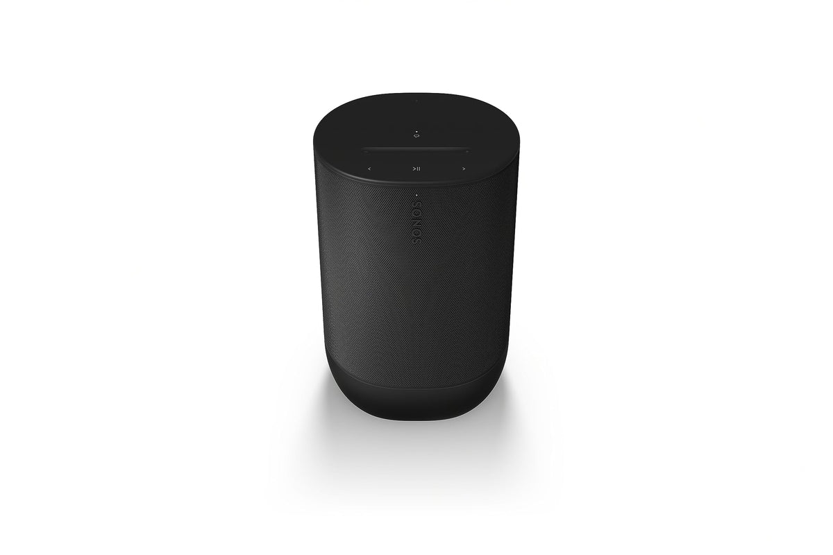 Sonos Move 2 | Portable speaker with WiFi, Bluetooth, compatible with Amazon Alexa, at least 24 hours battery life and wireless charging station - Black - MOVE2EU1BLK