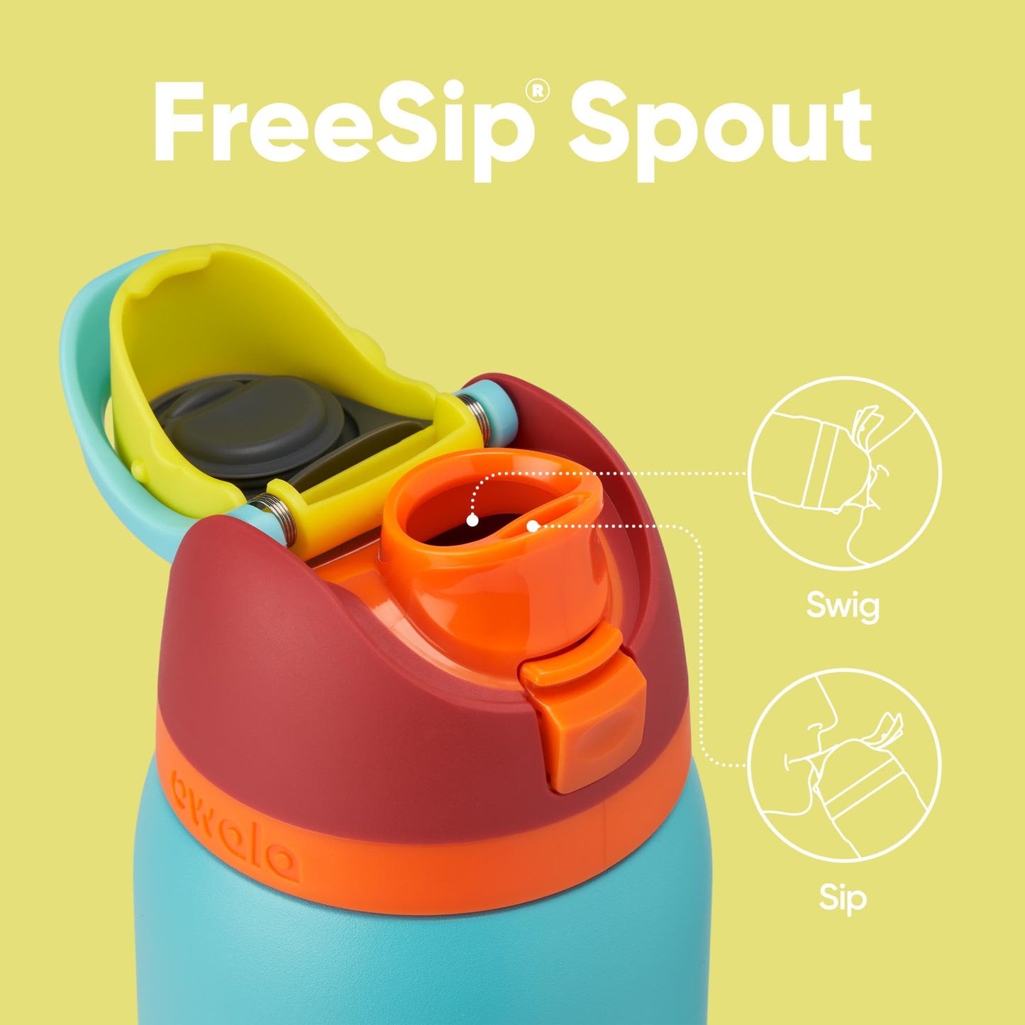 Owala FreeSip Insulated Stainless Steel Drinking Bottle with Straw, 945ml - BPA Free, Ideal for Sports, Fitness, Outdoor and Travel, Summer Sweetness - C06099