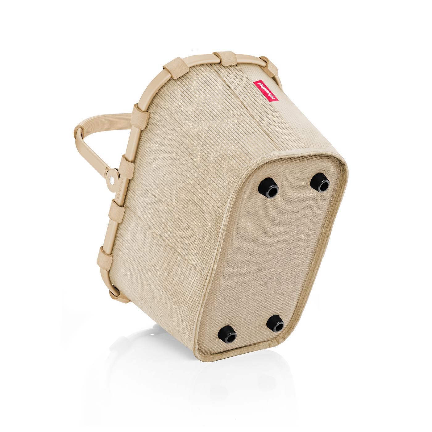Reisenthel carrybag XS frame cord sand – Stable shopping basket with practical inner pocket – Elegant and water-repellent design - BN6053