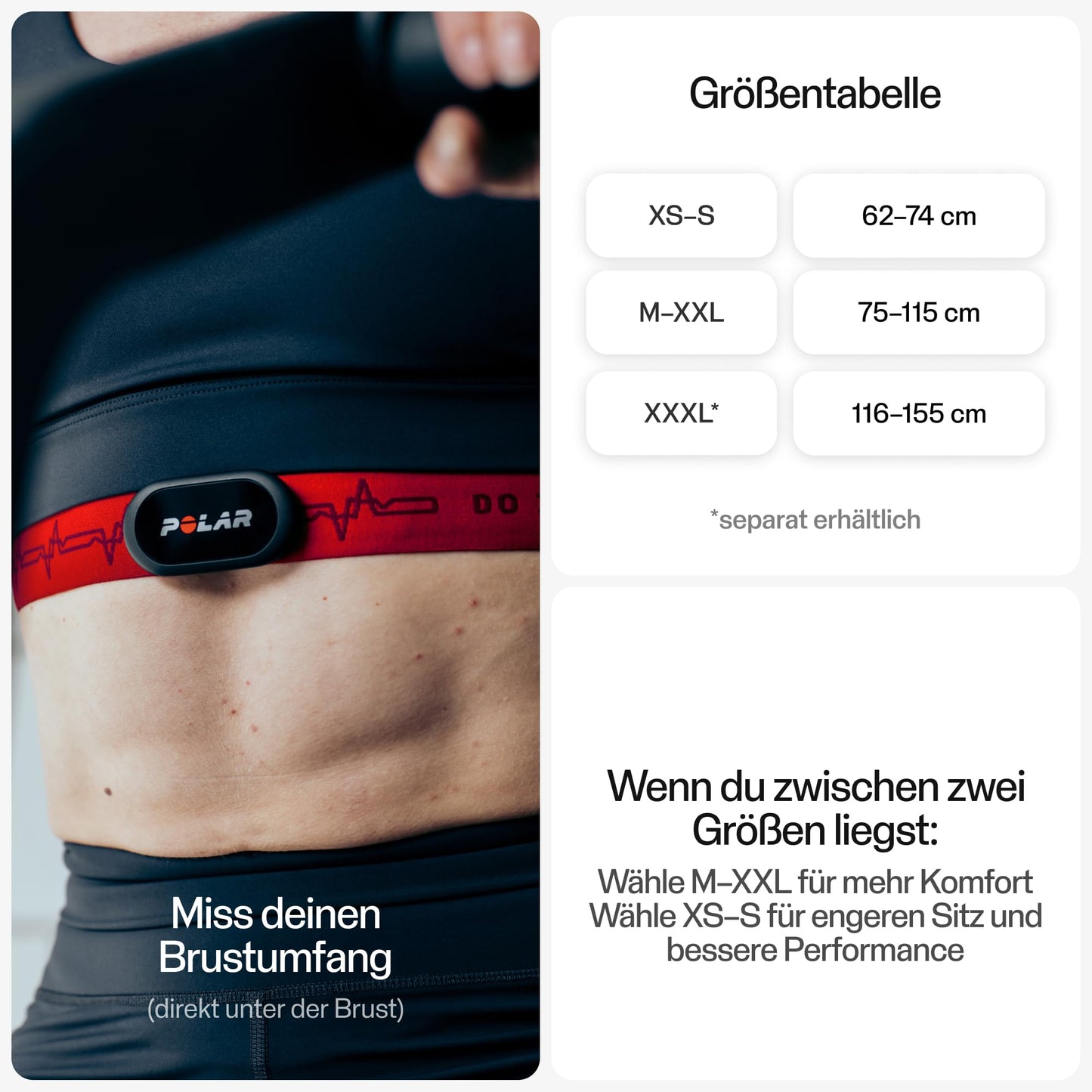 Polar H10 HR sensor - Black ANT+ & Bluetooth, ECG accuracy, HRV measurement, waterproof, machine washable strap, batteries, comfortable seat compatible with many sports & fitness equipment M-XXL 75-115cm - 92075957