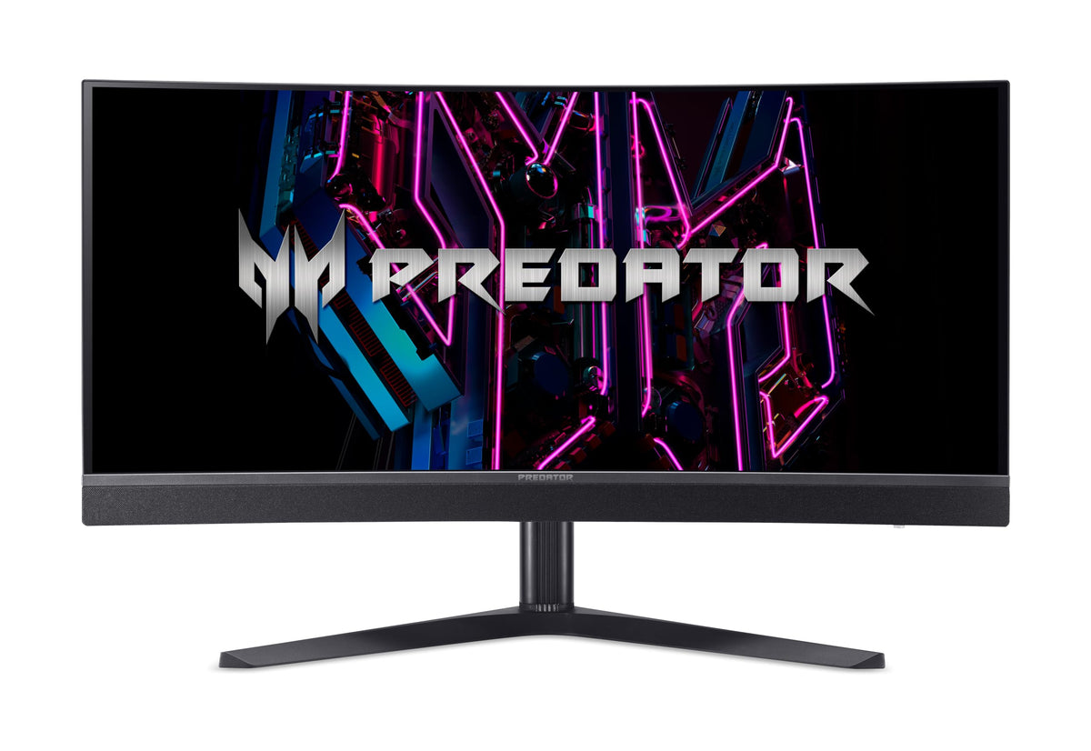 <p>Acer X34F1 Gaming Monitor 34 inches (86 cm screen) UWQHD, OLED, 360Hz, 0.03ms (GTG), 2x HDMI 2.1, 2x DP 1.4, USB-C, USB HUB, FreeSync Premium Pro, HDR, Curved, height adjustable, Delta E<2</p> - Predator