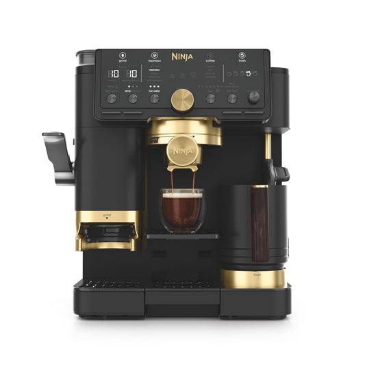 Ninja Luxe Café Pro David Beckham 3-in-1 Coffee Machine Black and Gold - ES771EUBK