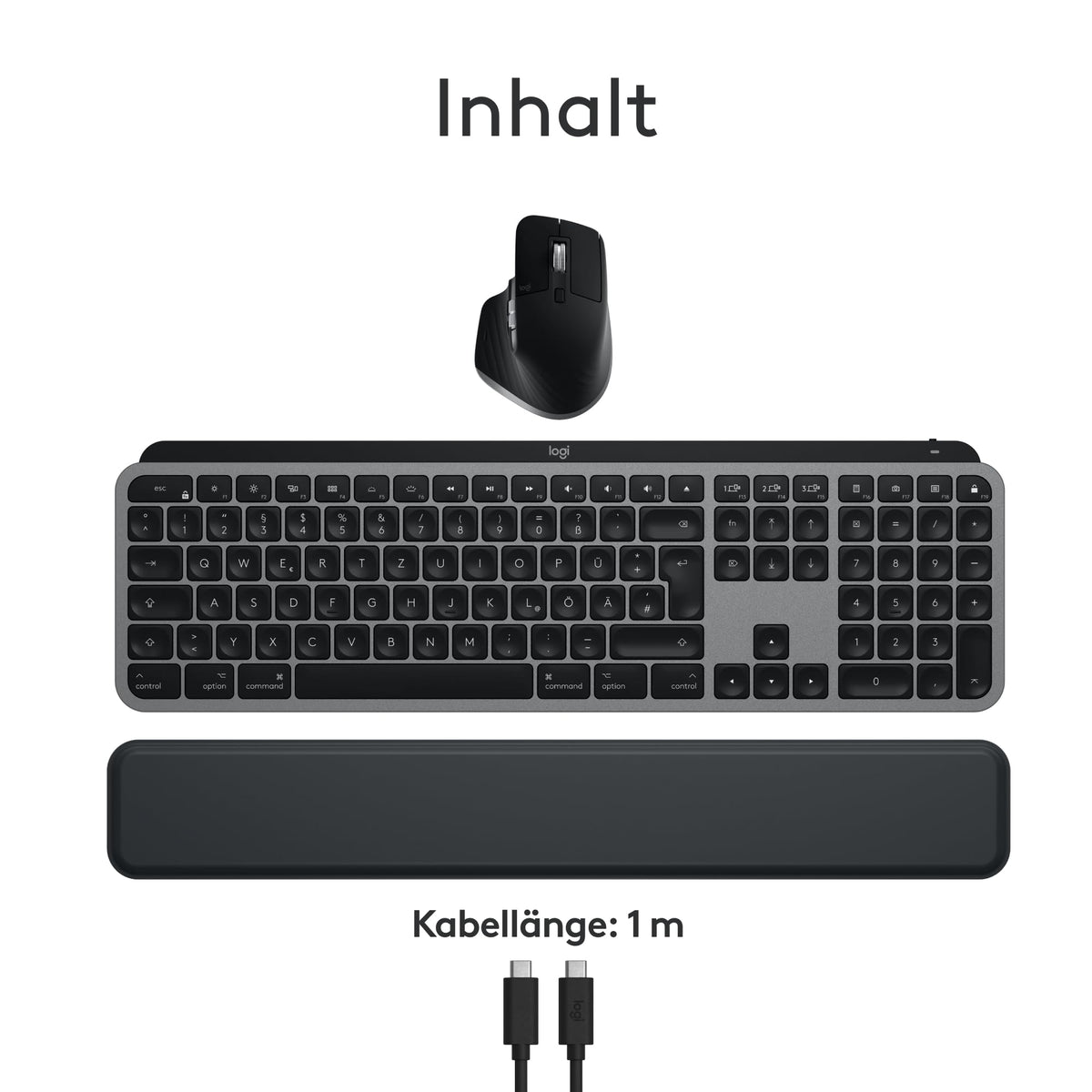 Logitech MX Keys S Combo pentru Mac, tastatură/mouse wireless - 920-012840