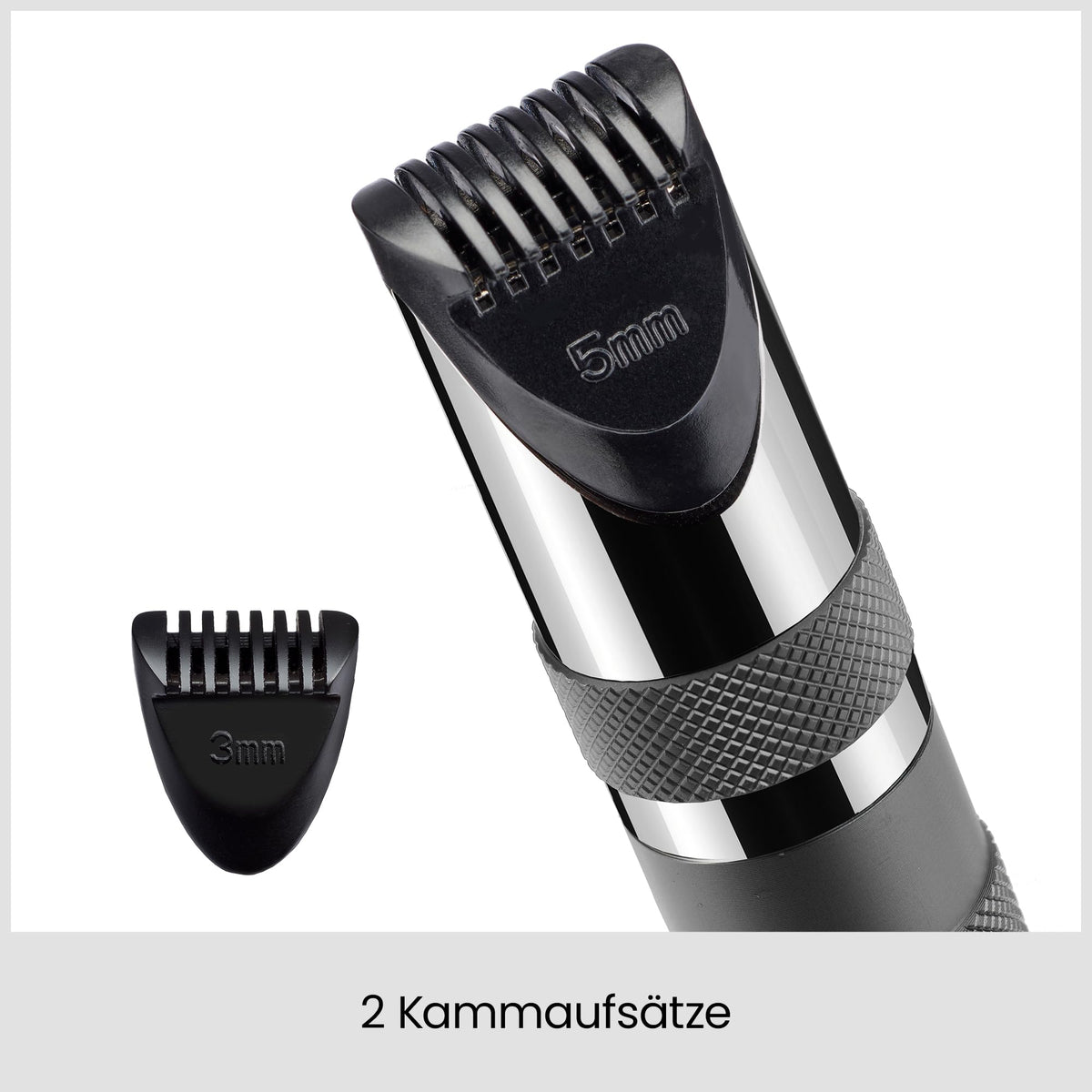 BaByliss Super-X Metal Precision Detail Trimmer – 3-in-1 Nose, Ear & Eyebrow Trimmer, 2 Attachments, 2 Comb Attachments, Battery Operated – E116E