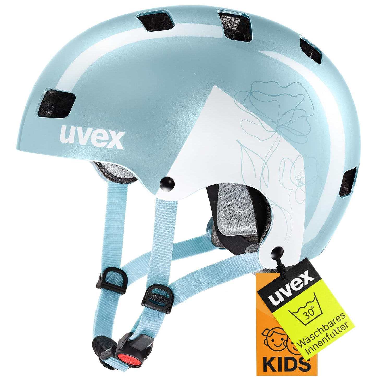 uvex Kid 3 - robust bicycle helmet for children - individual size adjustment - optimized ventilation - cloud white - 51-55 cm - S4148193715