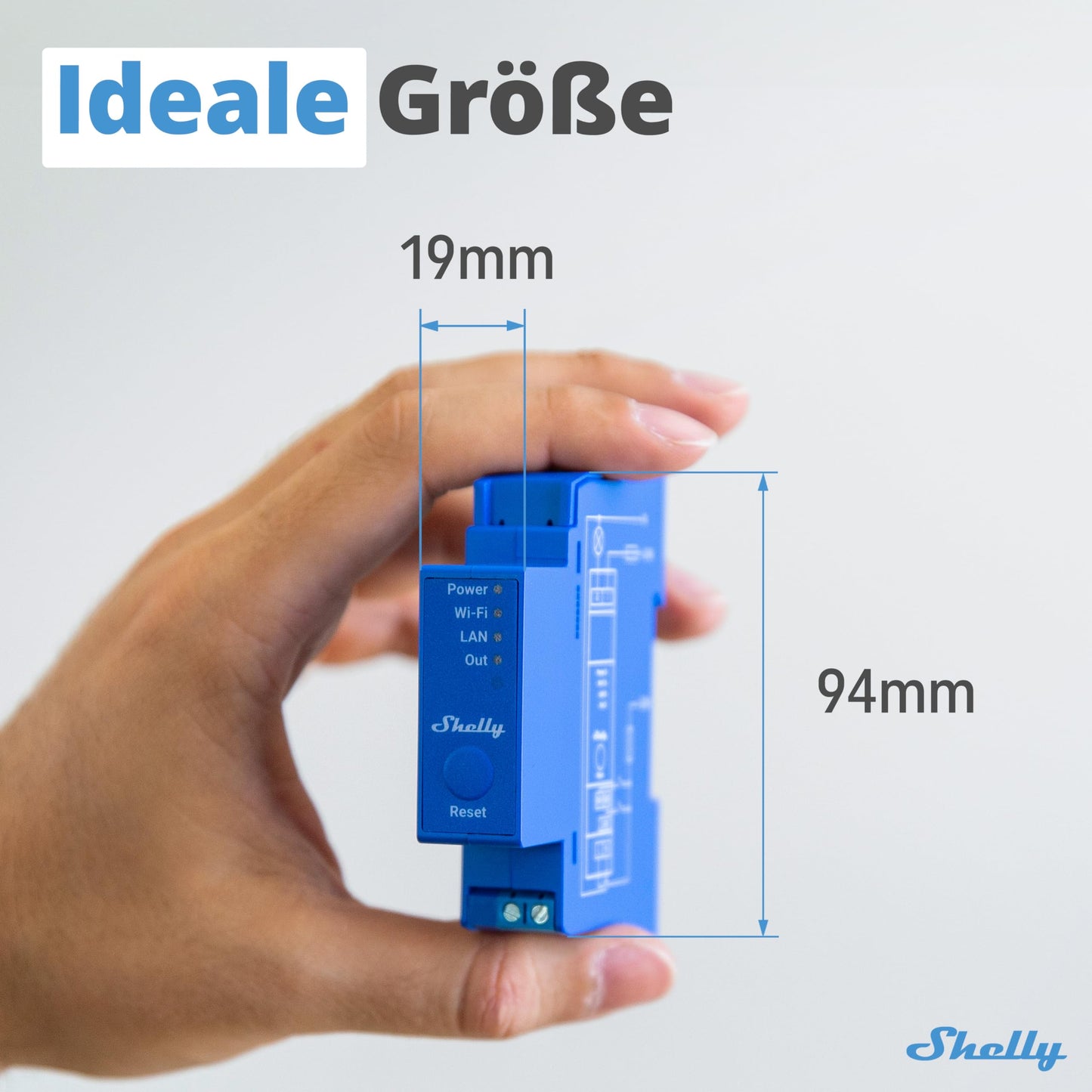 Shelly Pro 1 | LAN, WLAN 1-channel DIN rail smart switch with potential-free contacts - 16A | Light switch | Alexa & Google Home | iOS Android App | No Hub Required | Home automation - 3800235268001