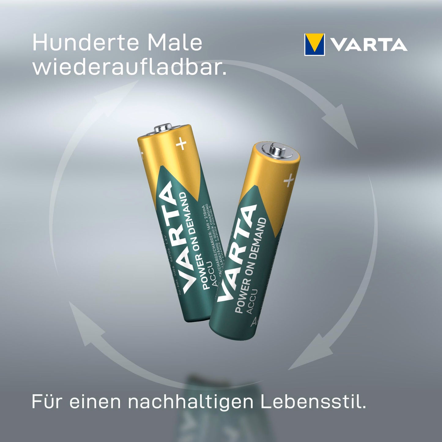 VARTA AAA batteries, rechargeable, 8 pieces, battery, power on demand, 1000 mAh Ni-MH, pre-charged, ready for immediate use [Exclusive to Amazon] - HU-XI-201