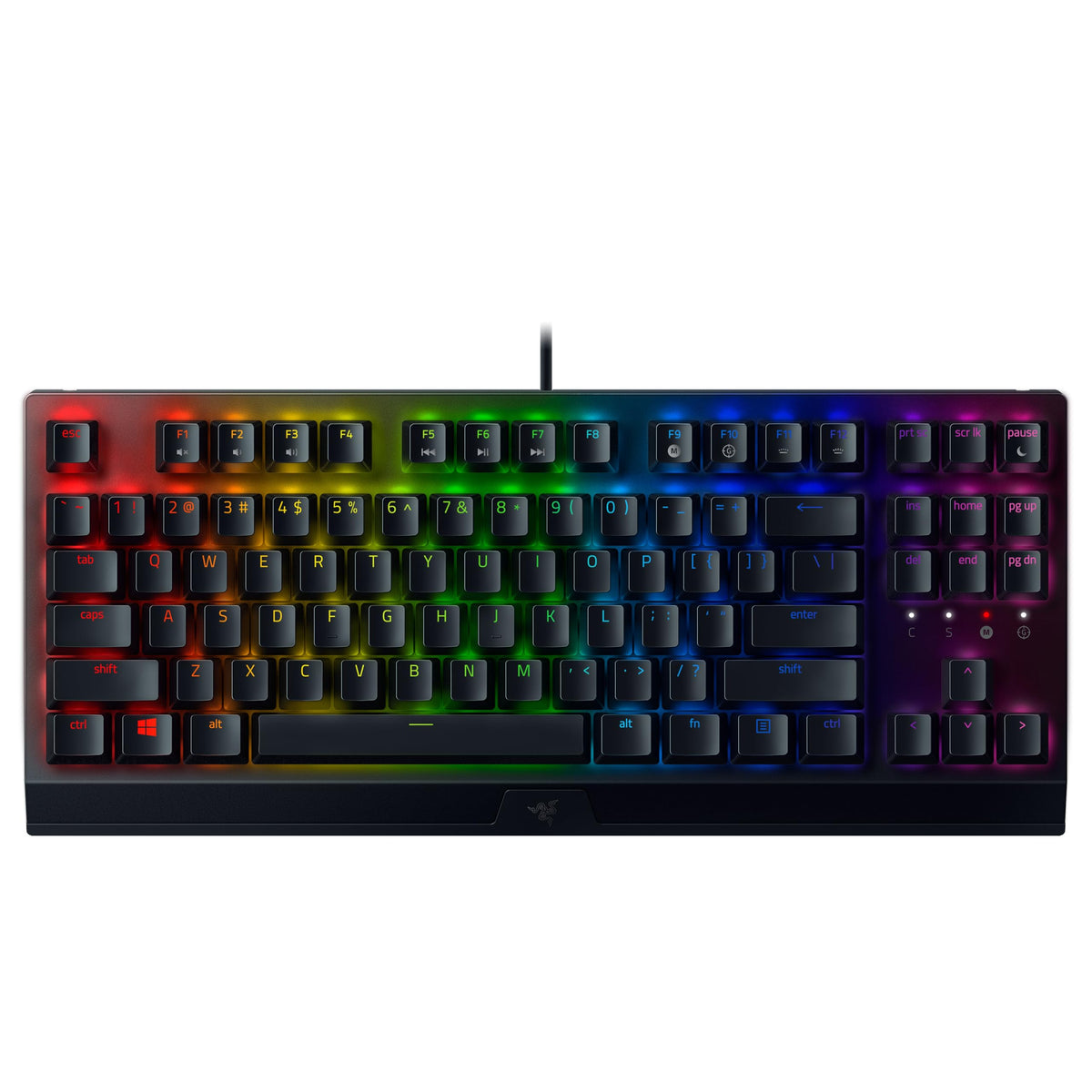 Razer BlackWidow V3 Tenkeyless (Green Switch) - Mechanical Gaming Keyboard without Numpad (Clicky Mechanical Switches, Compact, Fully Programmable Keys) QWERTY US Layout | Black - RZ03-03490100-R3M1