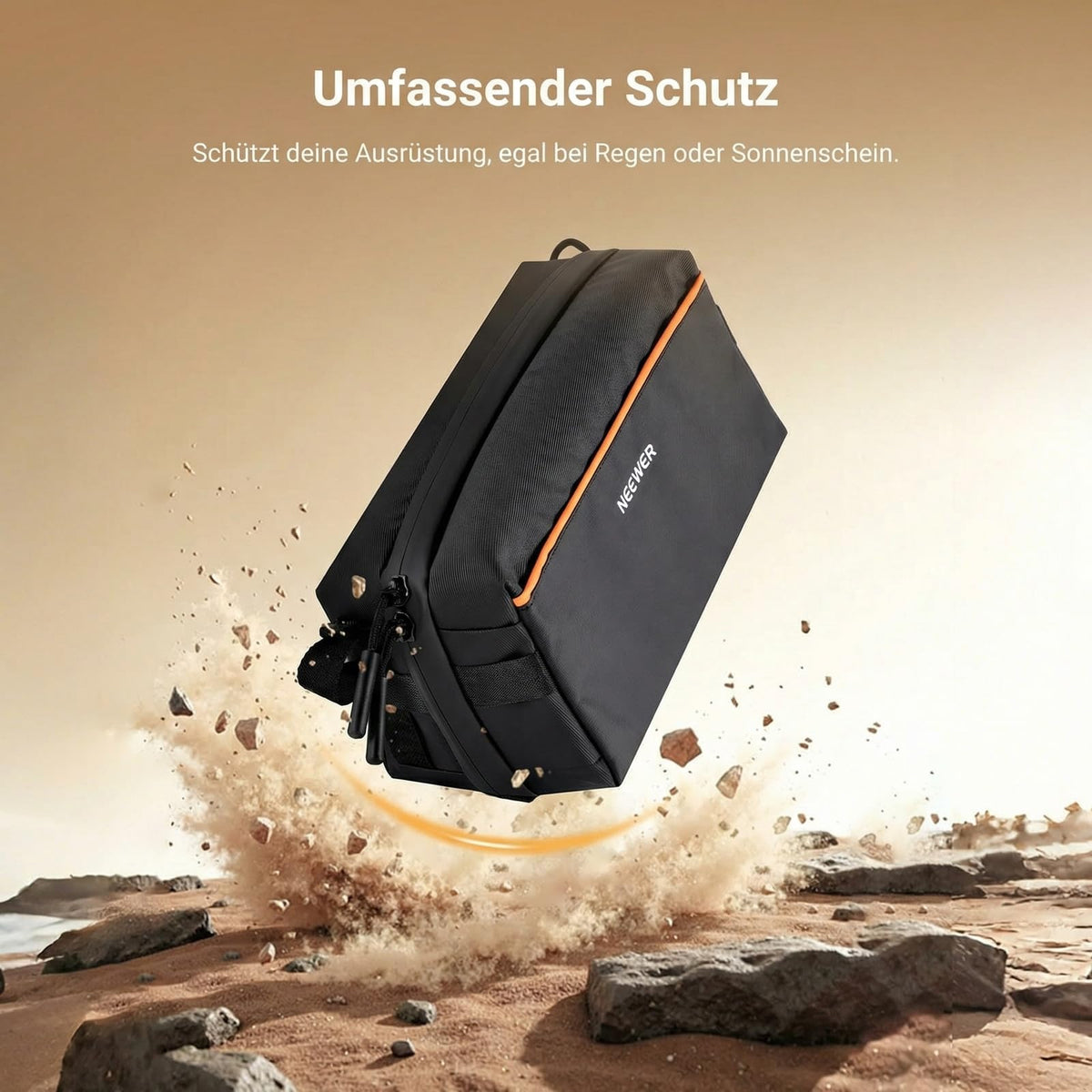 NEEWER Tech Tasche, organizator de cabluri rezistent la stropi, geantă de călătorie cu mai multe compartimente și curea de umăr pentru accesorii electronice, fotografie, carduri SD, baterii, cabluri și încărcătoare, PB024