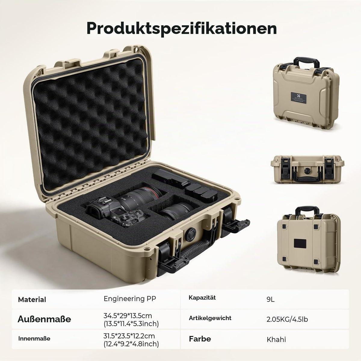K&F CONCEPT Geantă pentru cameră, IP67 impermeabilă, rezistentă la șocuri, etanșă la praf. - KF13.1302V2