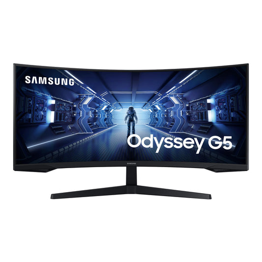 Samsung Gaming Monitor G5 C34G55TWWP, 34 inch, VA panel, UWQHD resolution, AMD FreeSync Premium, curvature 1000R, refresh rate 165 Hz, response time 1 ms (MPRT), black - LC34G55TWWPXEN
