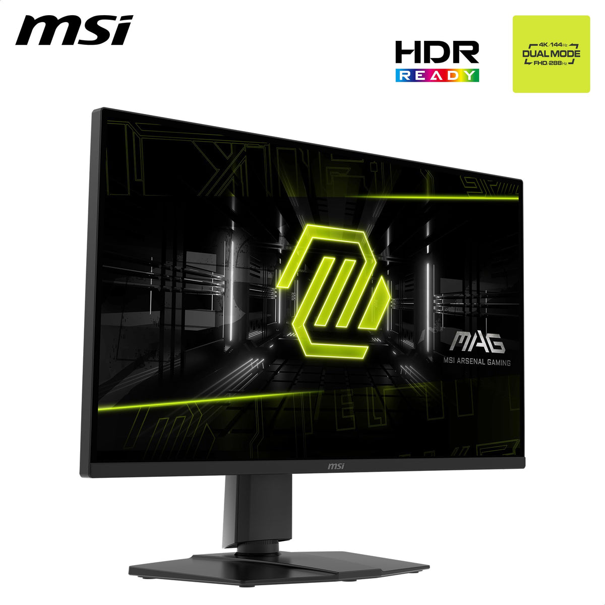 MSI MAG 275UPDA E14 Monitor de gaming de 27 inch 4K UHD, 3840 x 2160 IPS, 288 Hz, 1 ms, compatibil HDR, AMD FreeSync Premium, protecție pentru ochi, Dual-Mode, HDMI 2.1, DP 1.4a, fără ramă, negru - 4711377389532