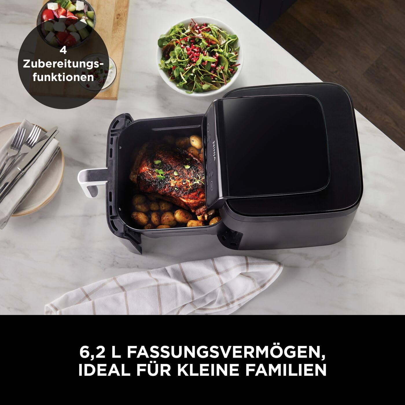 Ninja Air Fryer 6.2L Oil Free Large Square Drawer - AF170EU