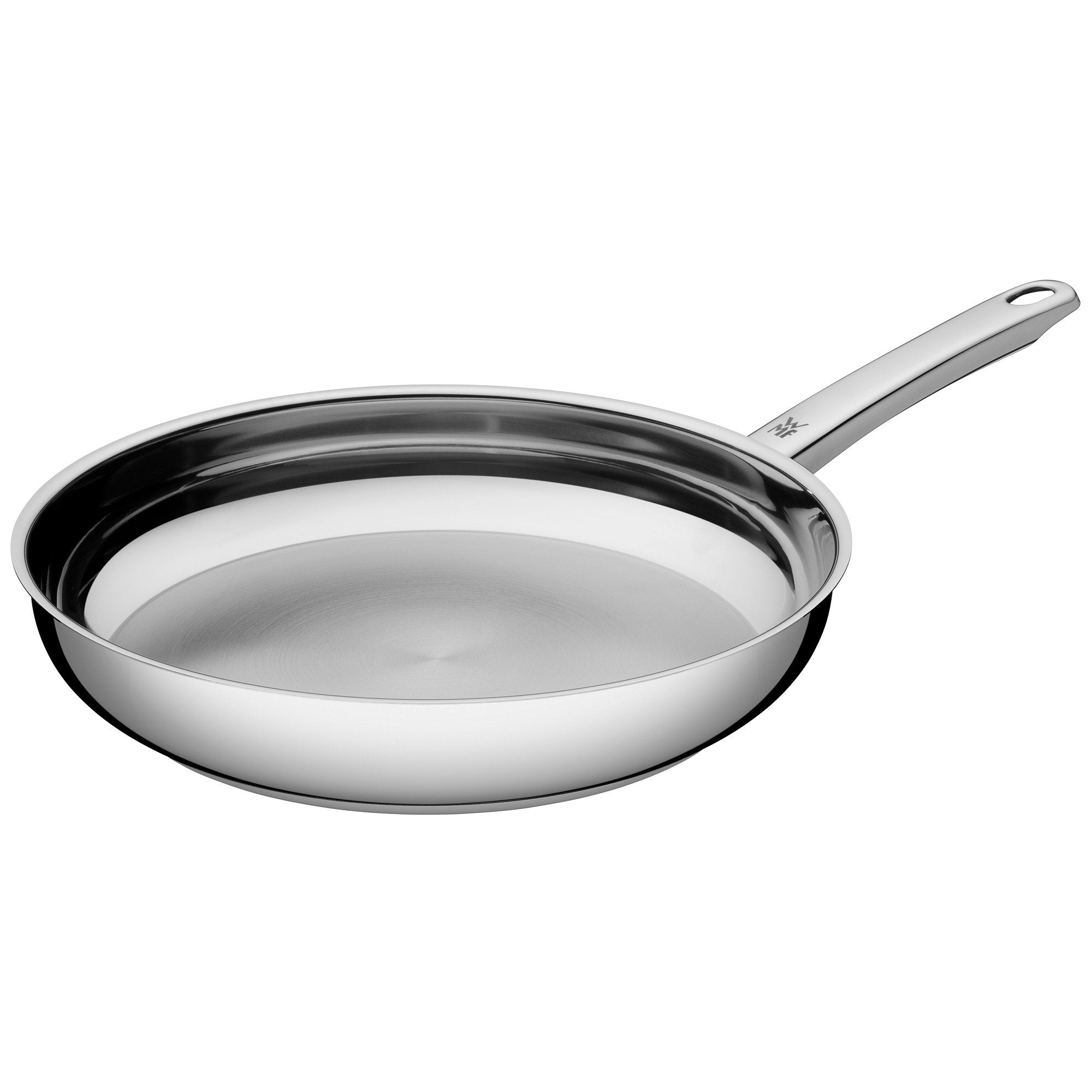 WMF professional frying pan 28 cm, stainless steel pan uncoated, Cromargan stainless steel pan induction, suitable for all types of stoves, oven safe, dishwasher safe - 790386991