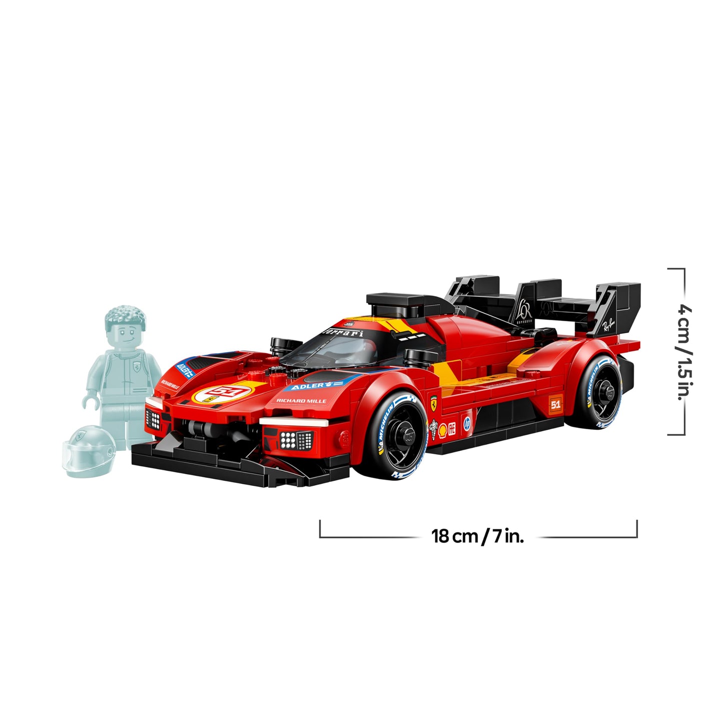LEGO Speed Champions Ferrari 499P - racing car toy - mint model building with driver minifigure to collect - motorsport gift for boys aged 9 and up and fans - 77261