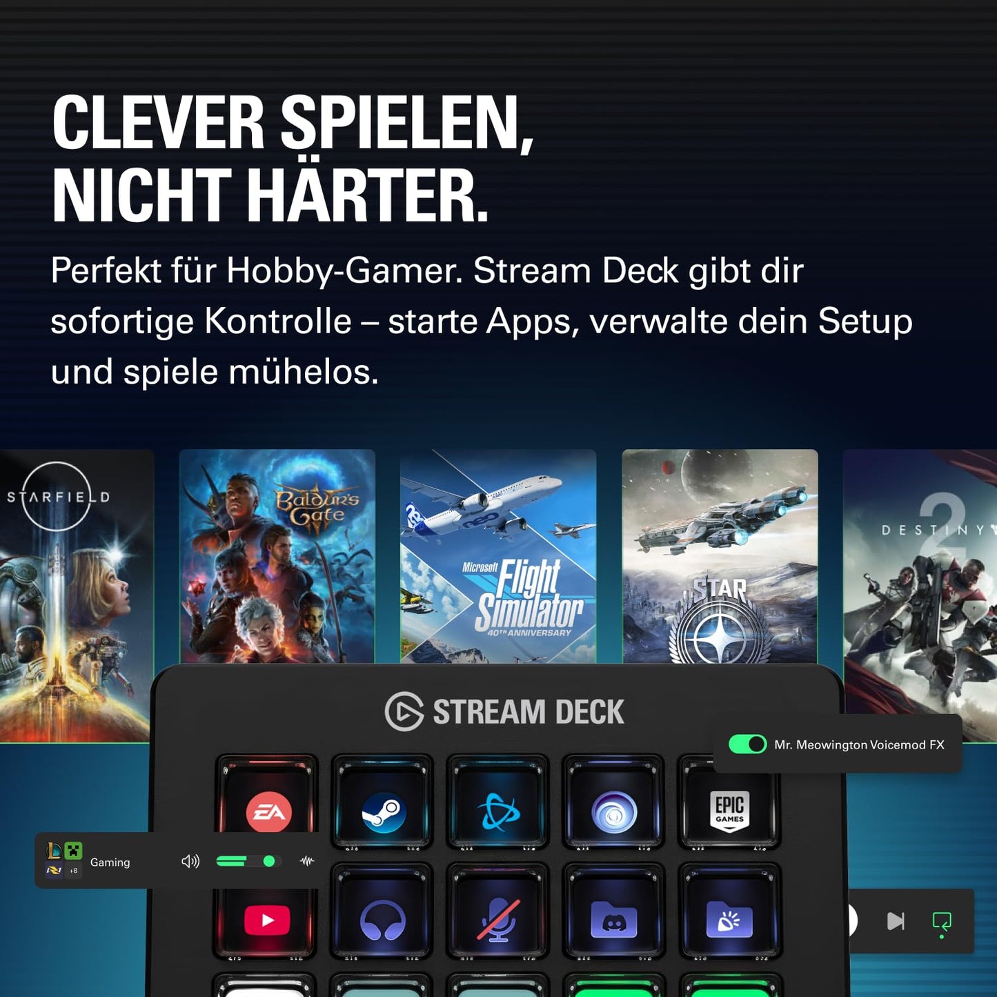 Elgato Stream Deck Scissor Keys, Workflow Controller - 20GBL9901