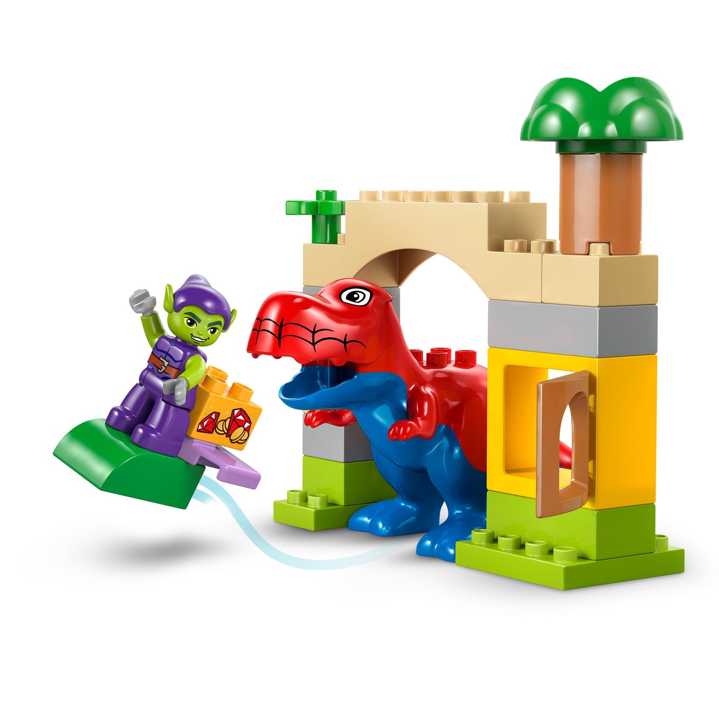 LEGO DUPLO | Spidey-Rex vs. Green Goblin - Fine motor skills toy for toddlers - 2 figures incl. Spidey-T-Rex - Superhero gift for boys aged 2 and up - 10463