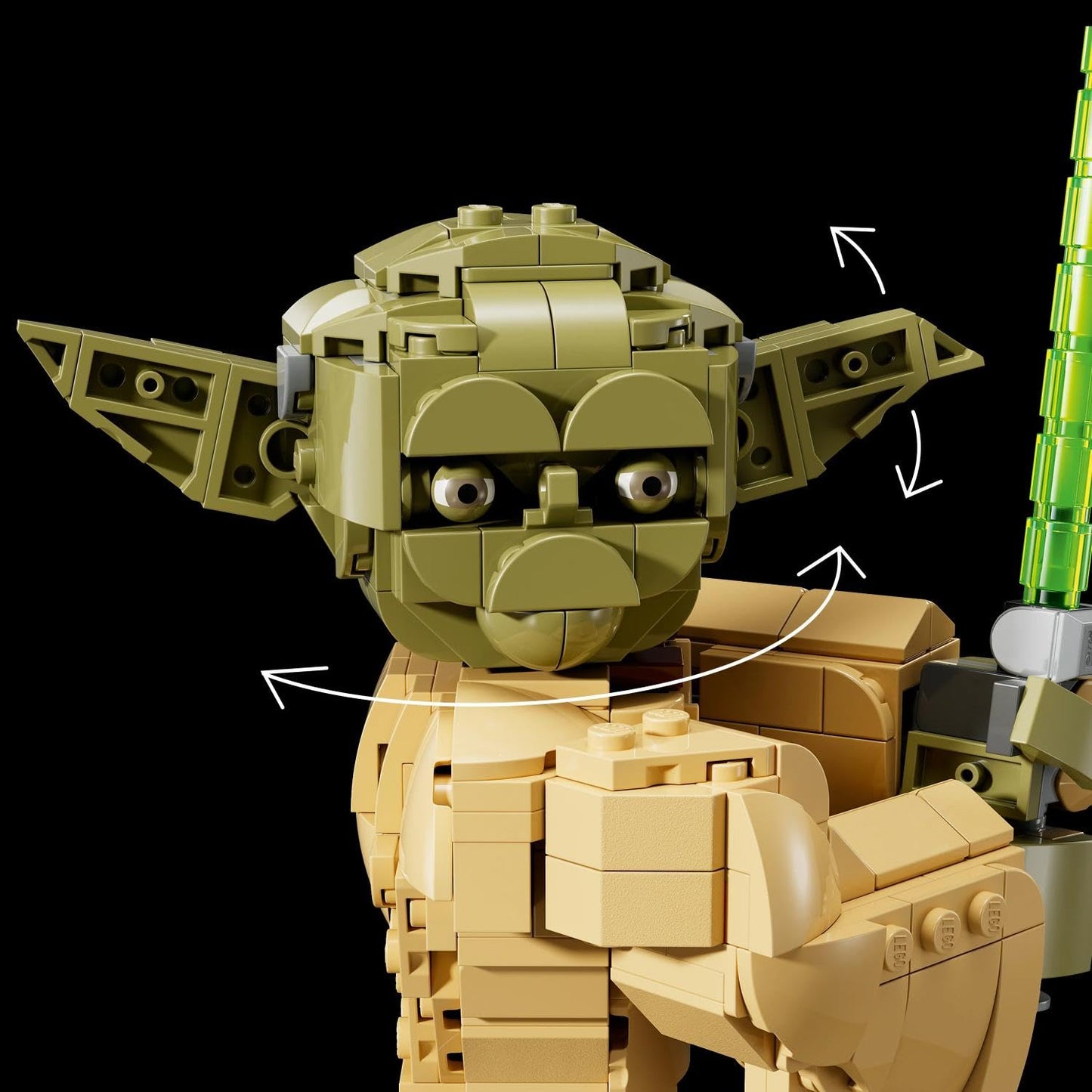 LEGO Star Wars 75438 Attack of the Clones Yoda Bust - Model Building for Adults with Green Lightsaber and Collectible Jedi Minifigure - DIY Decoration - Gift for Fans of Attack of the Clones