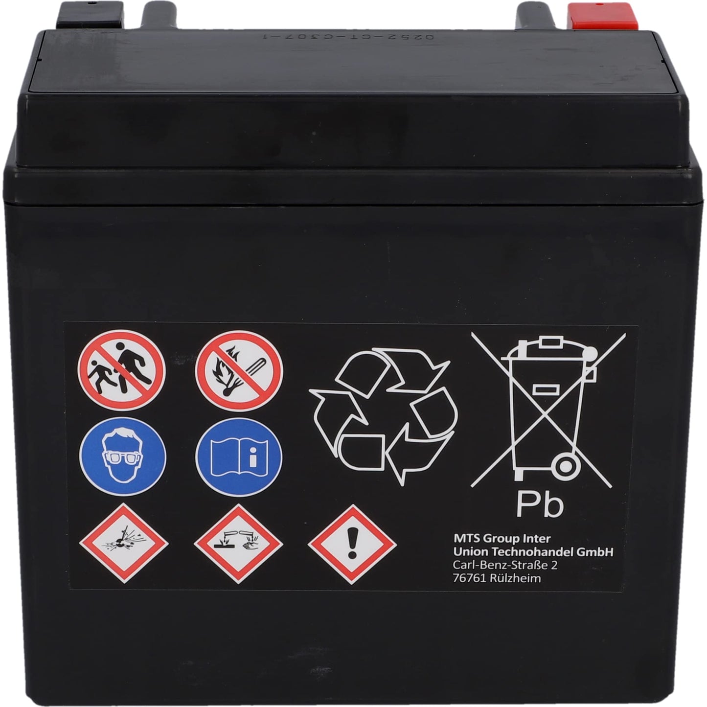 CARTEC motorcycle battery YTX14-BS, 14Ah, 260A, gel technology motorcycle starter battery, original equipment manufacturer quality, cycle-proof, storable, maintenance-free, black - 11077
