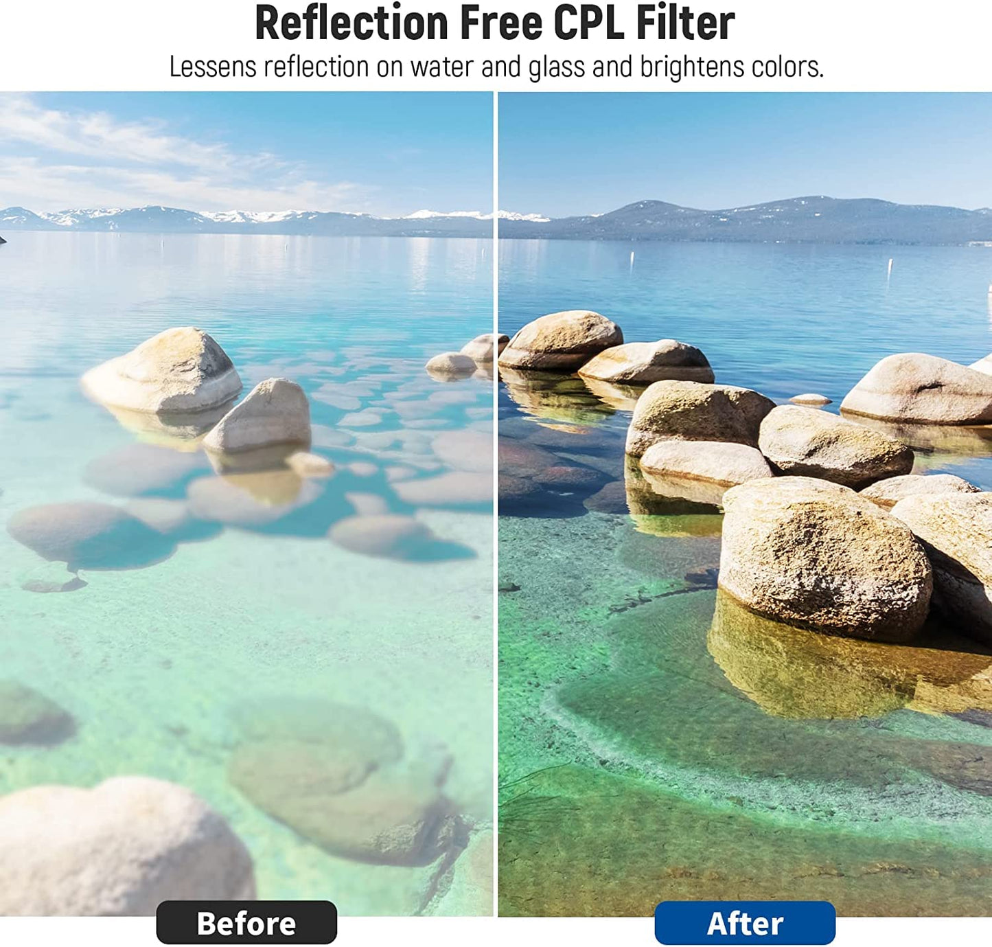 NEEWER 67mm lens filter set: UV CPL, FLD, ND2 ND4 ND8, lens hood - 10083801