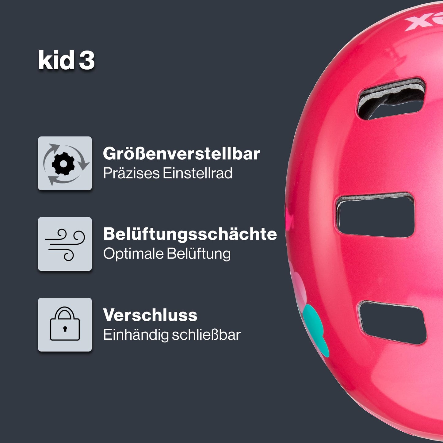 uvex Kid 3 children's bicycle helmet, pink flower, 55-58 cm - S4148193317