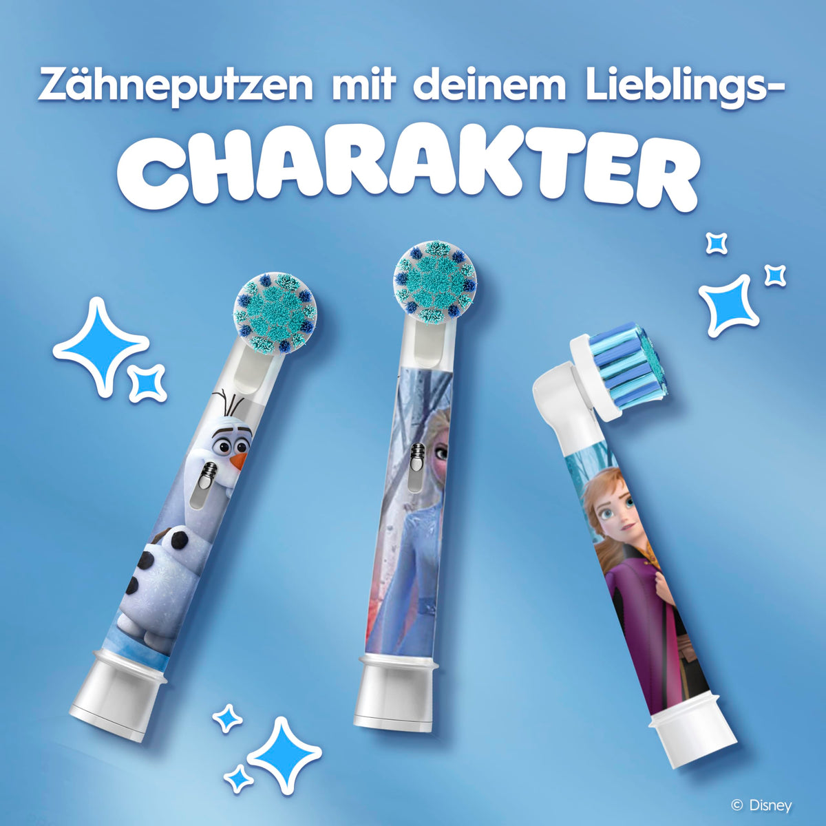 Oral-B Perii de schimb Pro Kids 3+ Disney Frozen, Alb, 12 bucăți - 4210201395263