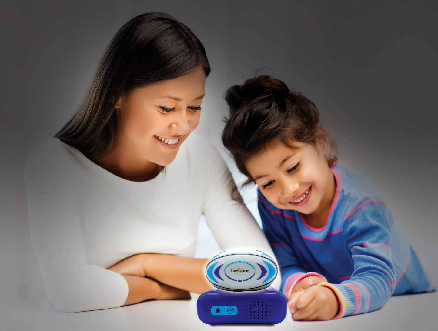 Lexibook, Rugby, Alarm Clock with Night Light, Sounds and Melodies, Backlit LCD Display, Luminous, Snooze Function, Blue, RL800RG