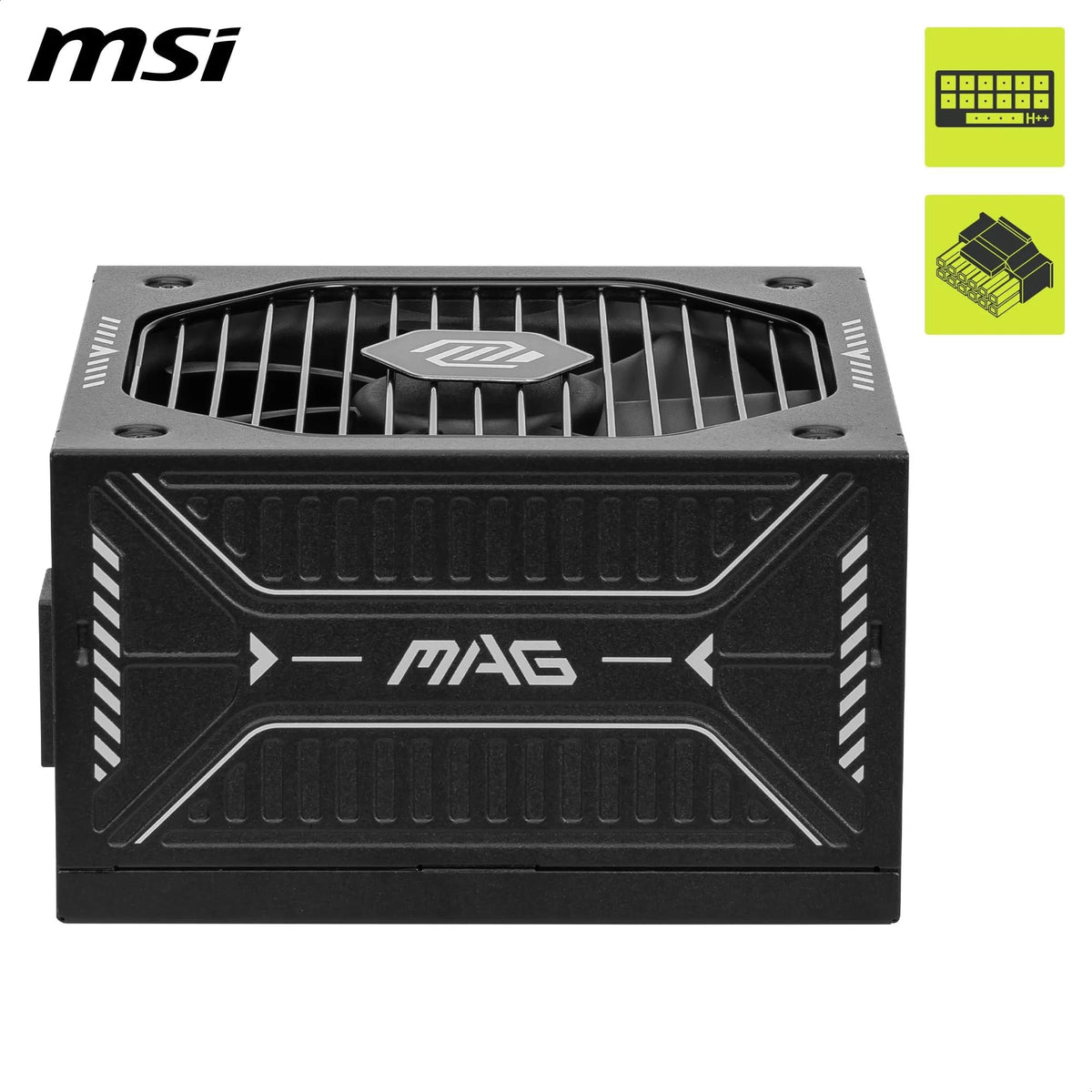 MSI MAG A650GLS PCIE5 Sursă, 650W, 80 Plus Gold, ATX 3.1, Suport GPU PCIe 5.1, 12V-2x6 nativ, Conector 12V-2x6 bicolor, Sursă ATX, Cablu modular - 306-7ZPHY11-HD8