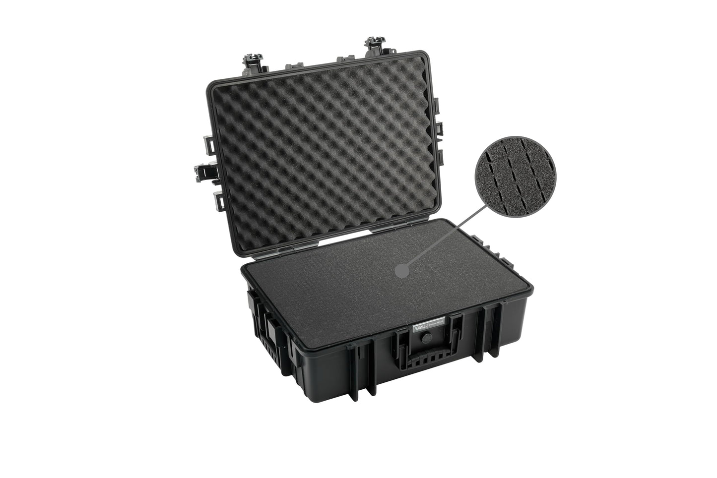 B&W International multi-purpose case Outdoor 6500 (PP.510) black - with cube foam - waterproof (IP67), dustproof, impact-resistant, extremely robust - 6500/B/SI