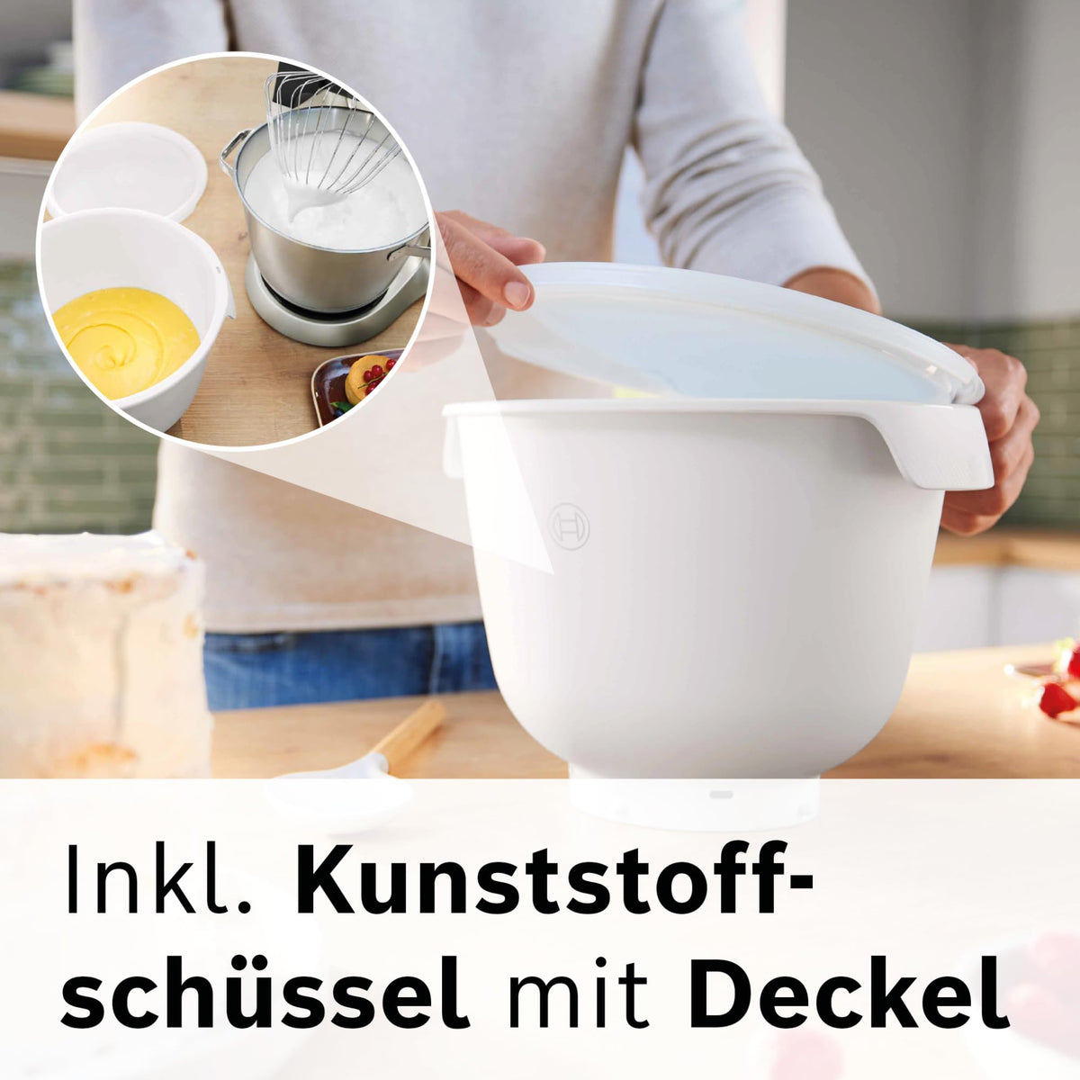 Bosch Robot de bucătărie Serie 6, 2 boluri de 5,5 l (oțel inoxidabil, plastic), cântar integrat, 7 programe automate, 7 trepte, mixer planetar, cârlig de frământare/lingură de silicon rezistentă la mașina de spălat vase, MUMS6ZS18