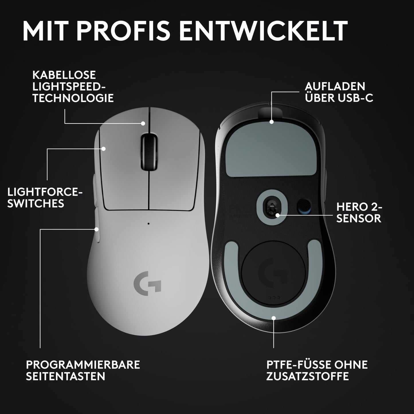 Logitech G Pro X Superlight 2 Dex Wireless Gaming Mouse