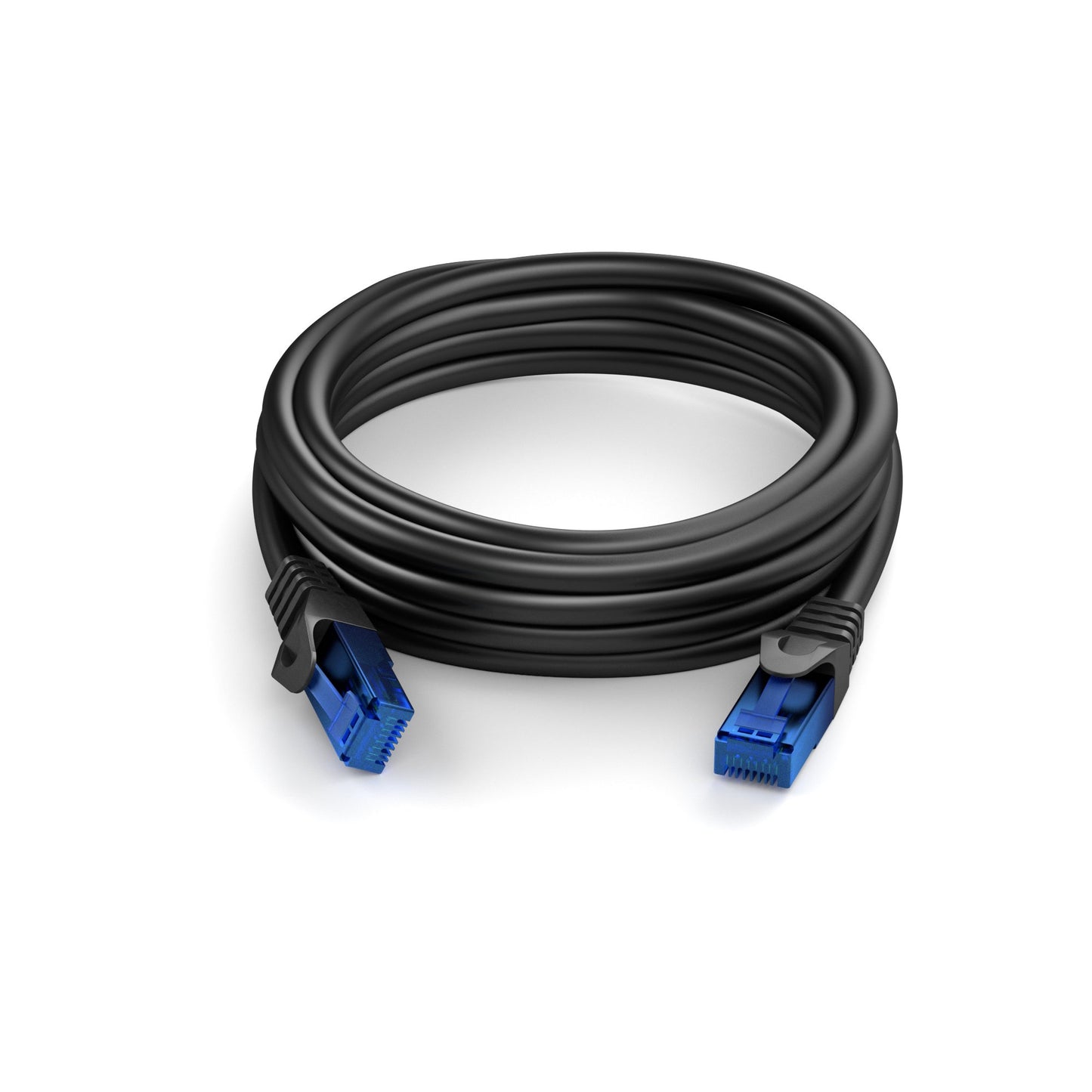 KabelDirekt network cable - Transmits maximum German fiber optic speed - Network, Ethernet cable, LAN & patch cable - 5x 15m - In 0.25-30m - Gigabit network, router/modem, RJ45 (black) - 622