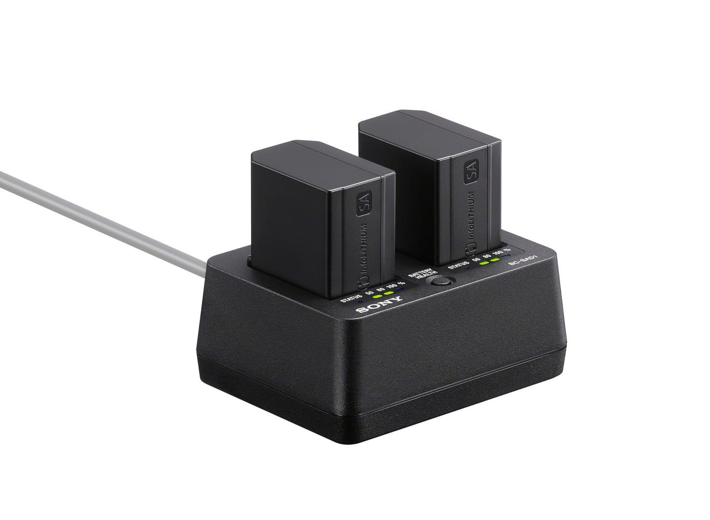Sony BC-SAD1 | Dual battery charger for the NP-SA100 battery (compatible with the NP-SA100 of the Sony A7 RVI)