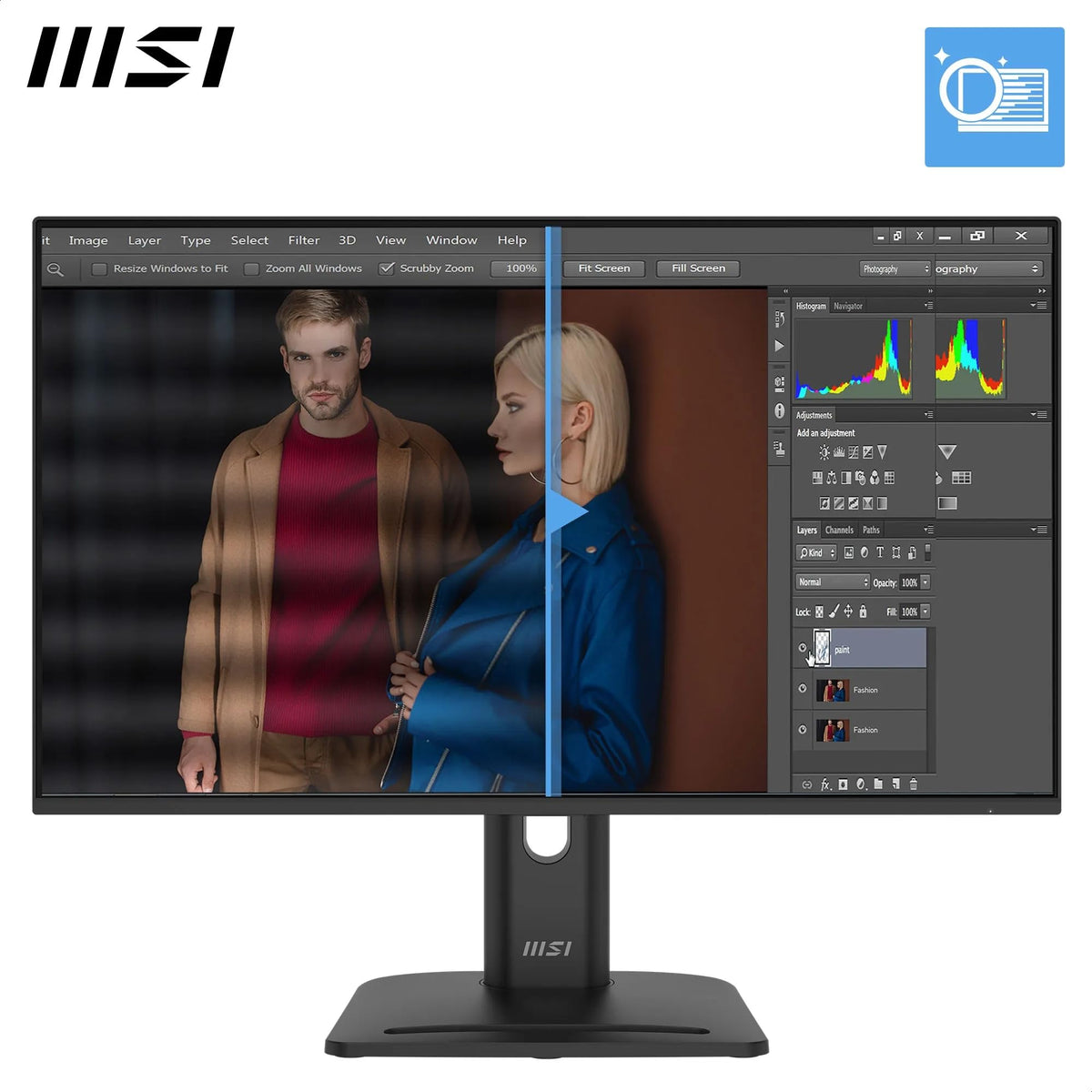 MSI PRO MP275PG E14, monitor IPS, 27" FHD, 144 Hz - 4711377330473