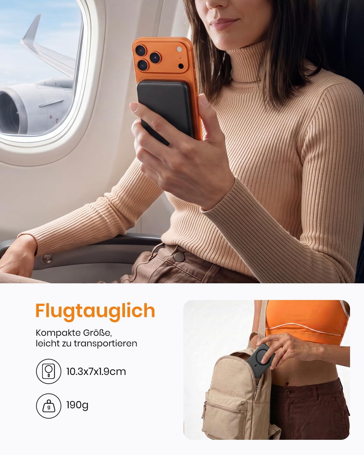Power Bank 10000mAh Magnetic External Power Bank Wireless Magnetic with USB-C 20W, Fast Charger Portable Charger Compatible with iPhone 17 Pro Max/17 Pro/16/15 Pro Max/Pro/14/13/12 - C19PW