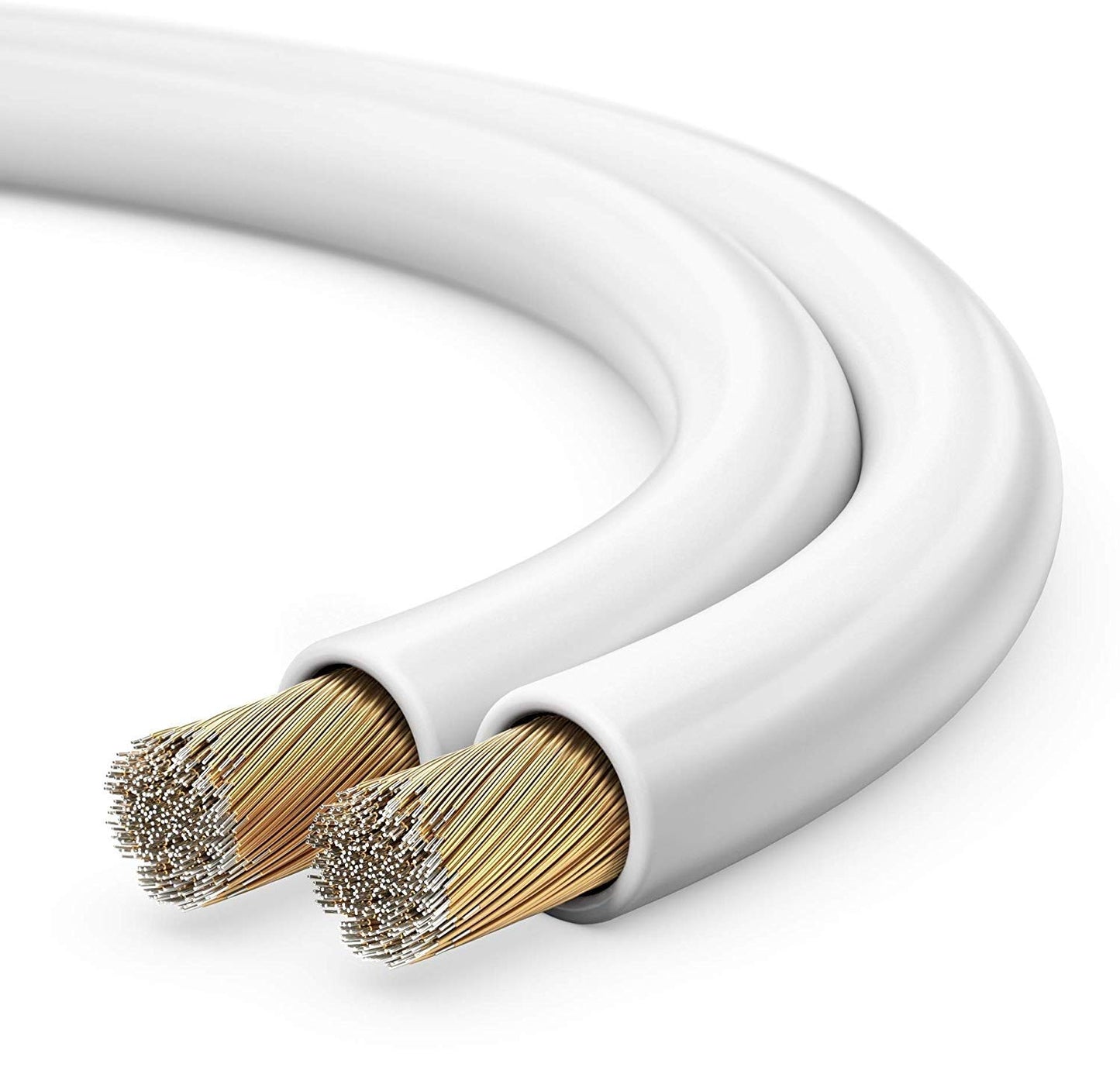 Sonero 100 meters 2x4.00mm² CCA speaker cable / speaker cable, color: white - S-SC2400W-100