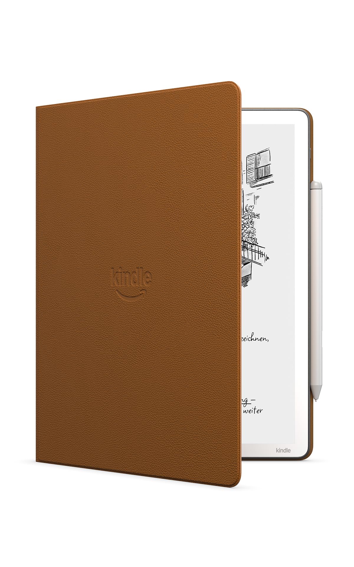 Now new: Elegant Amazon Kindle Scribe flip case with magnetic attachment, slim protective case - premium leather - 53-101640