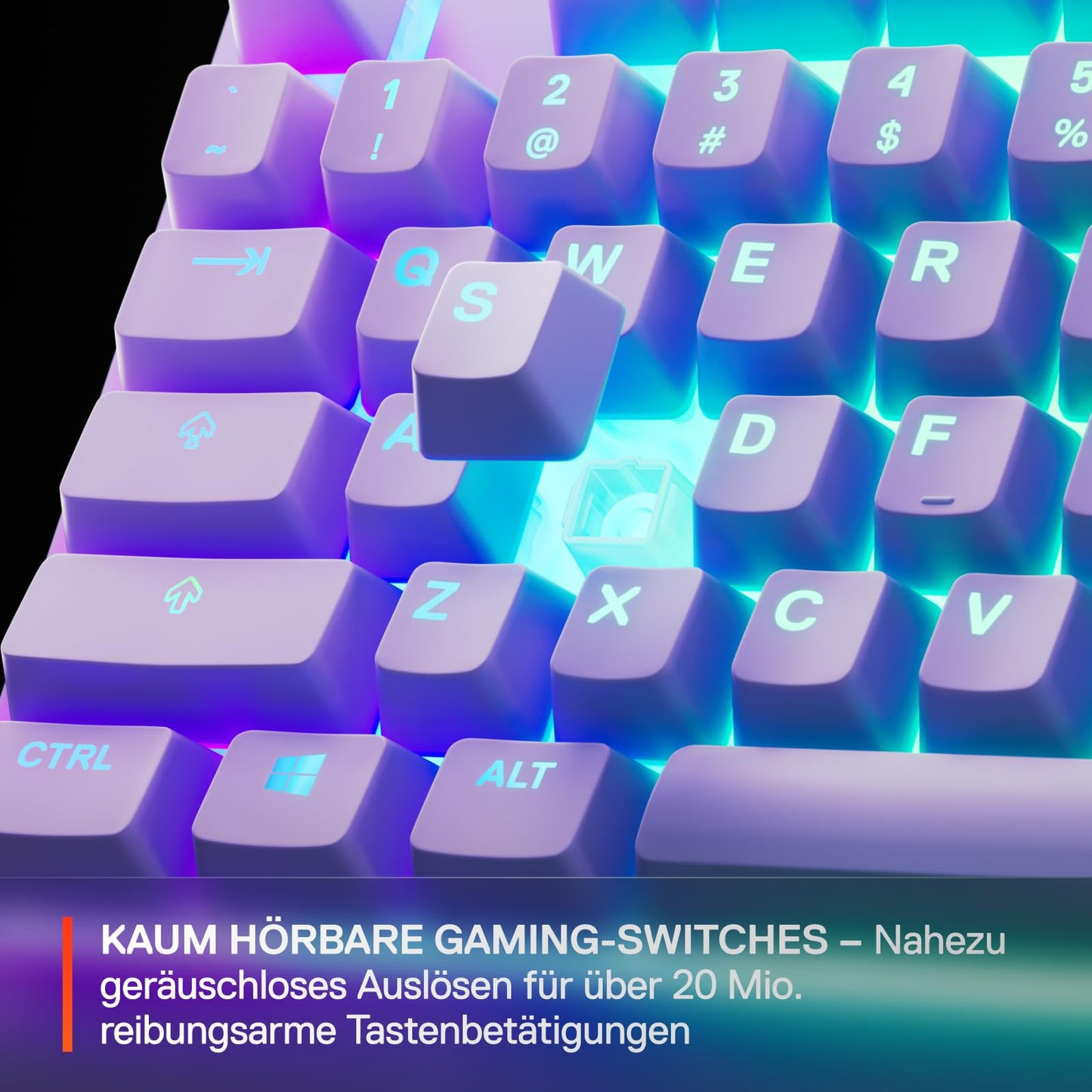 SteelSeries Apex 3 TKL Lavender RGB gaming keyboard - 64943
