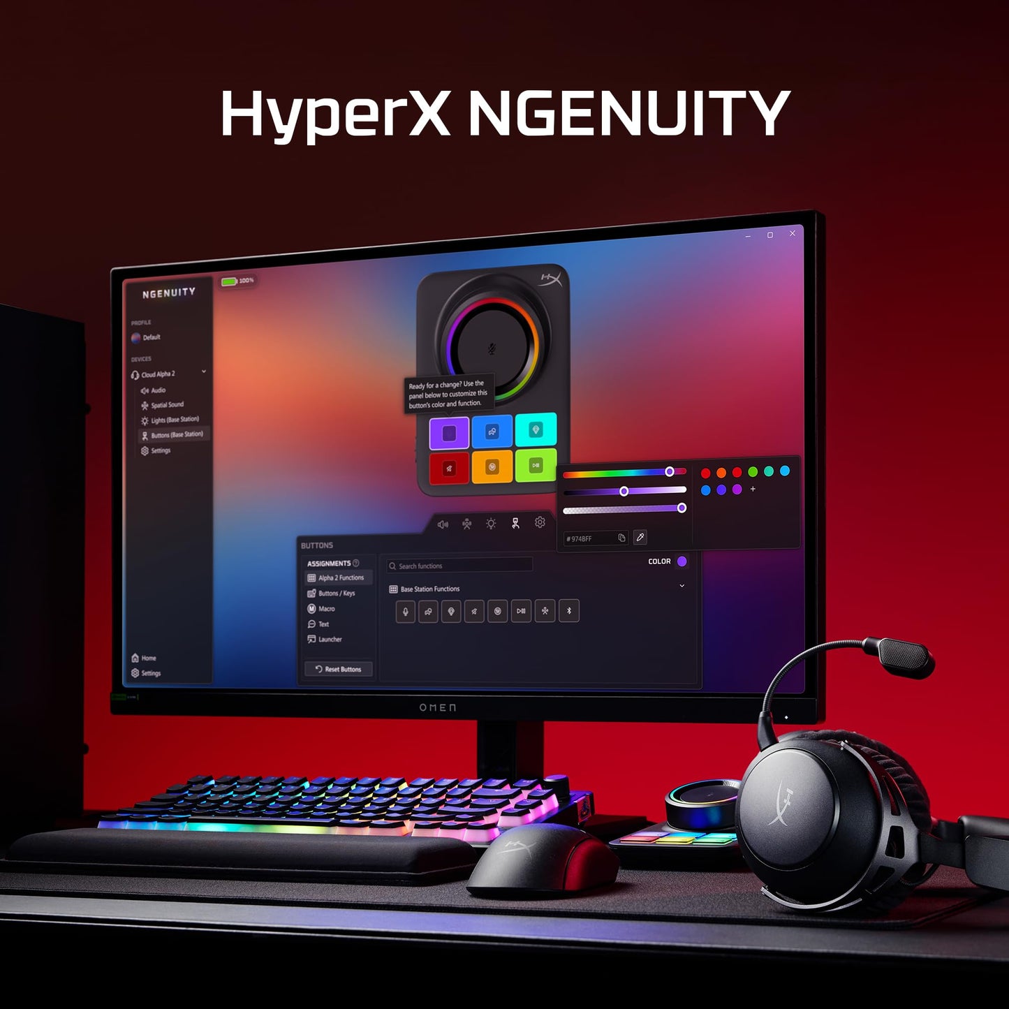 HyperX Cloud Alpha 2 Wireless Gaming Headset Black (AJ5C7AA)